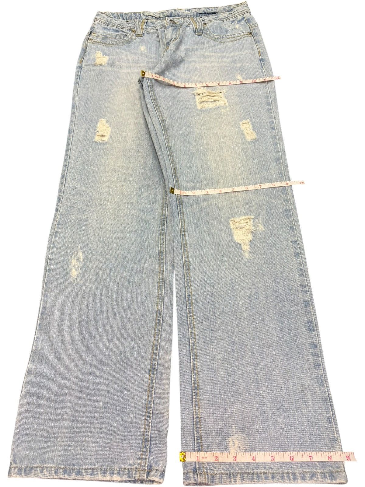 Edwin Vintage Japanese Brand Faded Wash Distress Loose Jeans Size 30" / US 8 / IT 44 - 8 Thumbnail