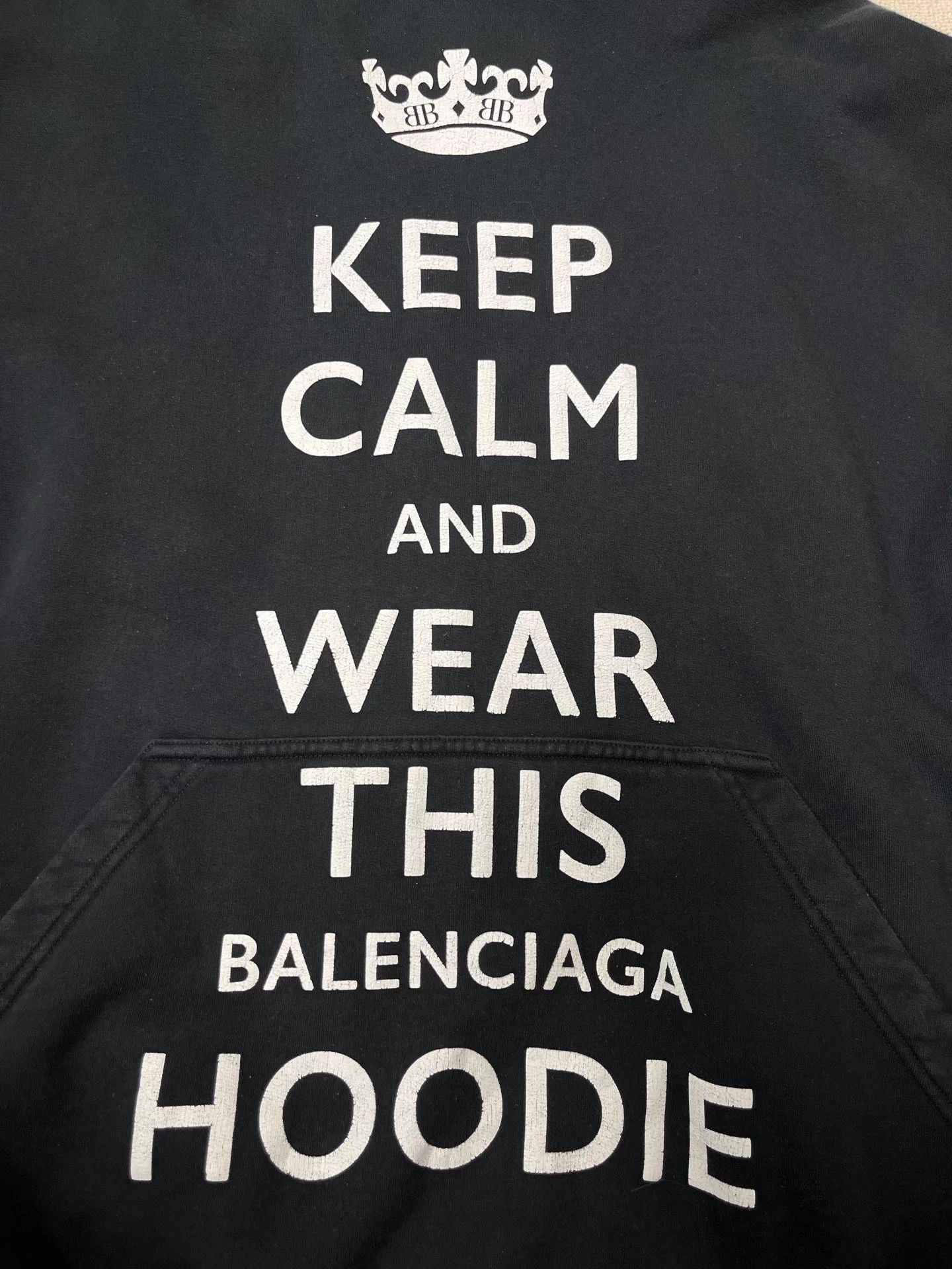 Balenciaga logo print hoodie men's gray almost new XS