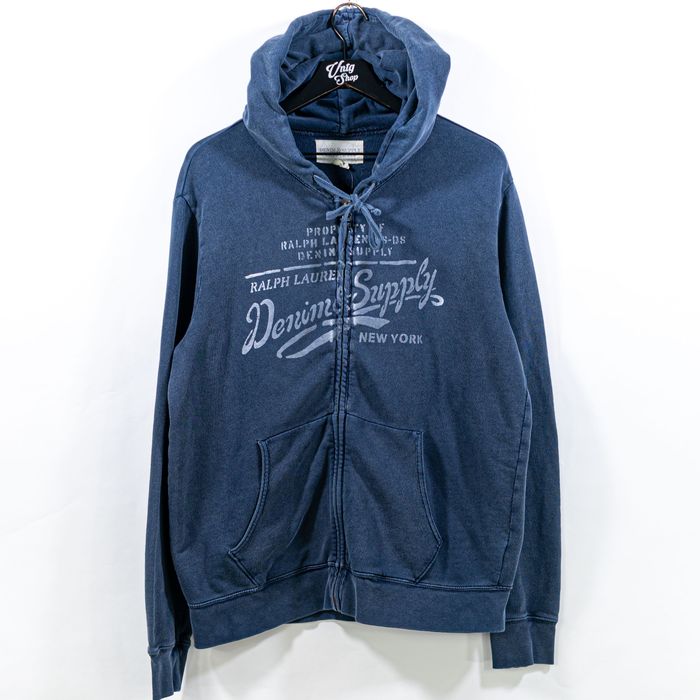 Ralph lauren denim hot sale and supply hoodie