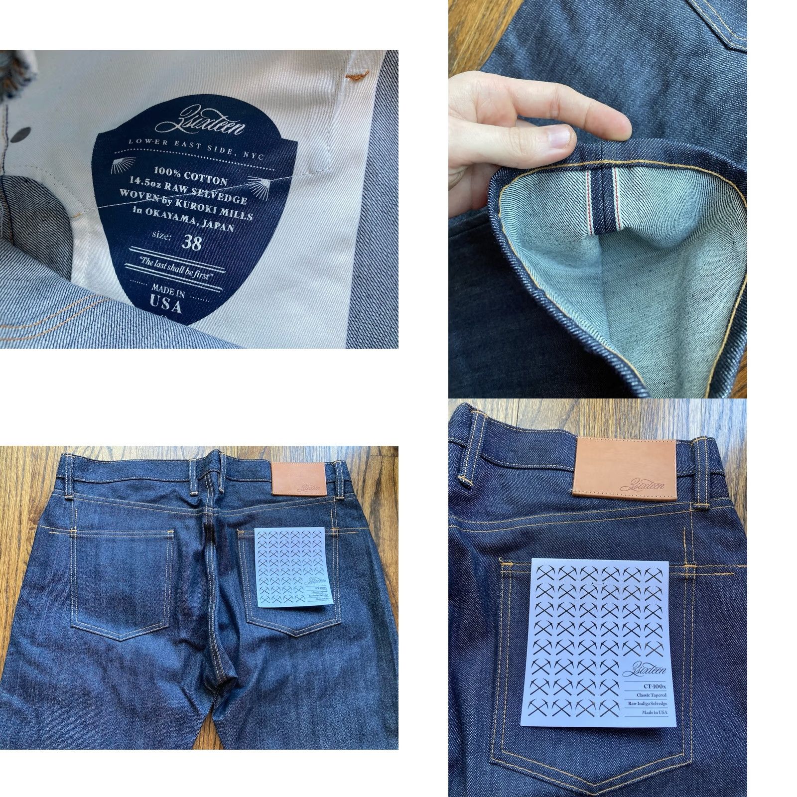 3sixteen 3sixteen Jeans Mens Size 38 Denim Cotton 5-Pocket Tapered Selvedge CT-100x Indigo NWT Size US 38 / EU 54 - 8 Thumbnail
