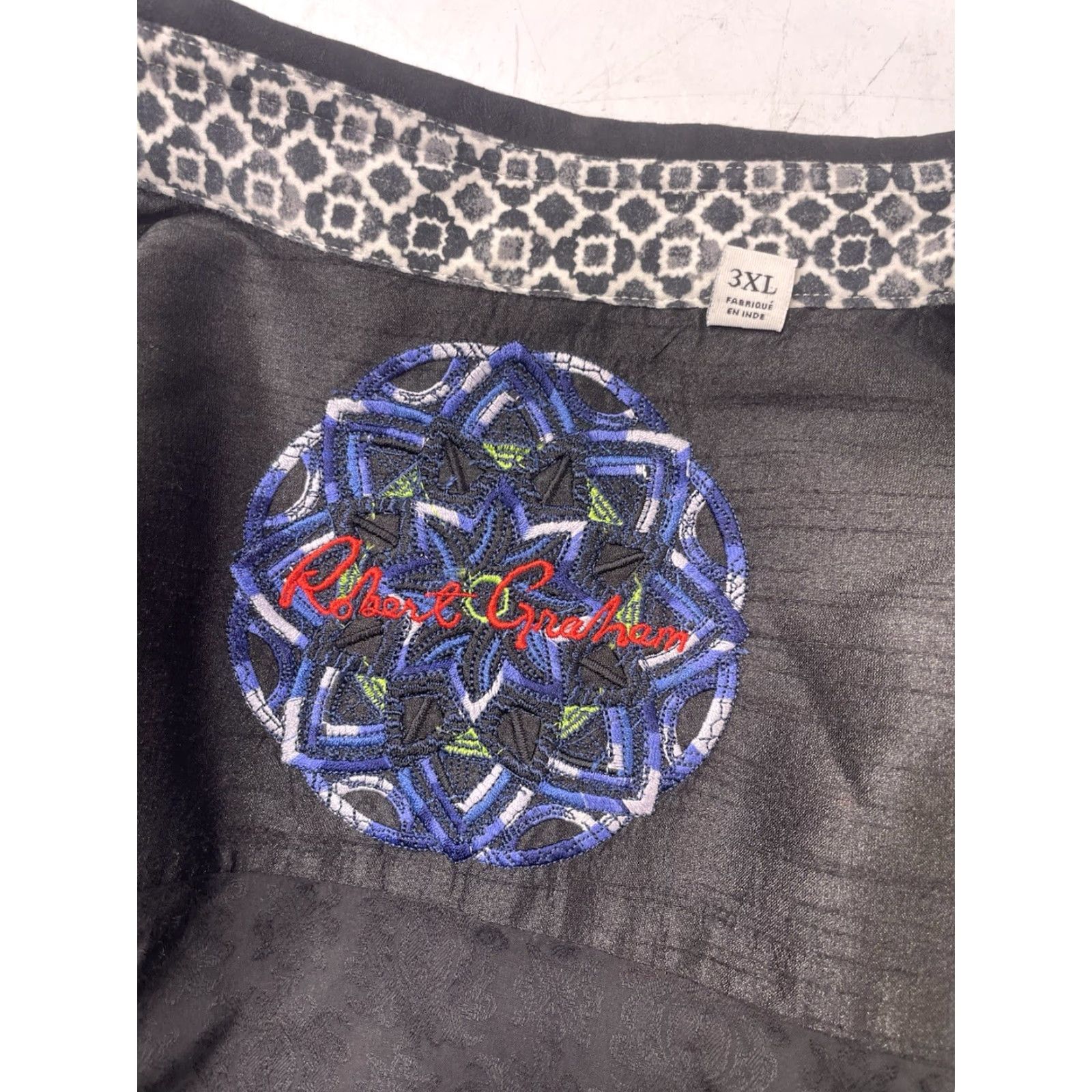 Robert Graham Robert Graham Shirt Button Up Black Paisley Long Sleeve 3XL Men’s Button-Down Cuff Size US XXL / EU 58 / 5 - 4 Thumbnail