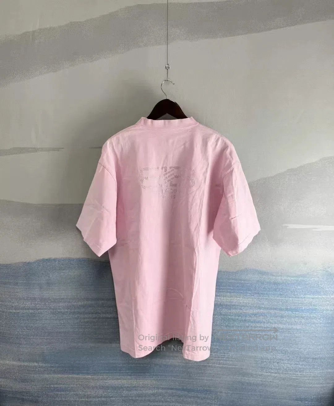 Balenciaga Balenciaga Pink Double B Rhinestone Short-Sleeve. Size M / US 6-8 / IT 42-44 - 1 Thumbnail