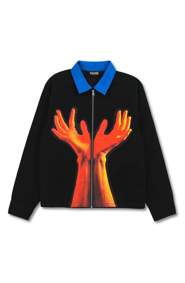 Image of Pleasures Hands Work Jacket in Black, Men's (Size XL)