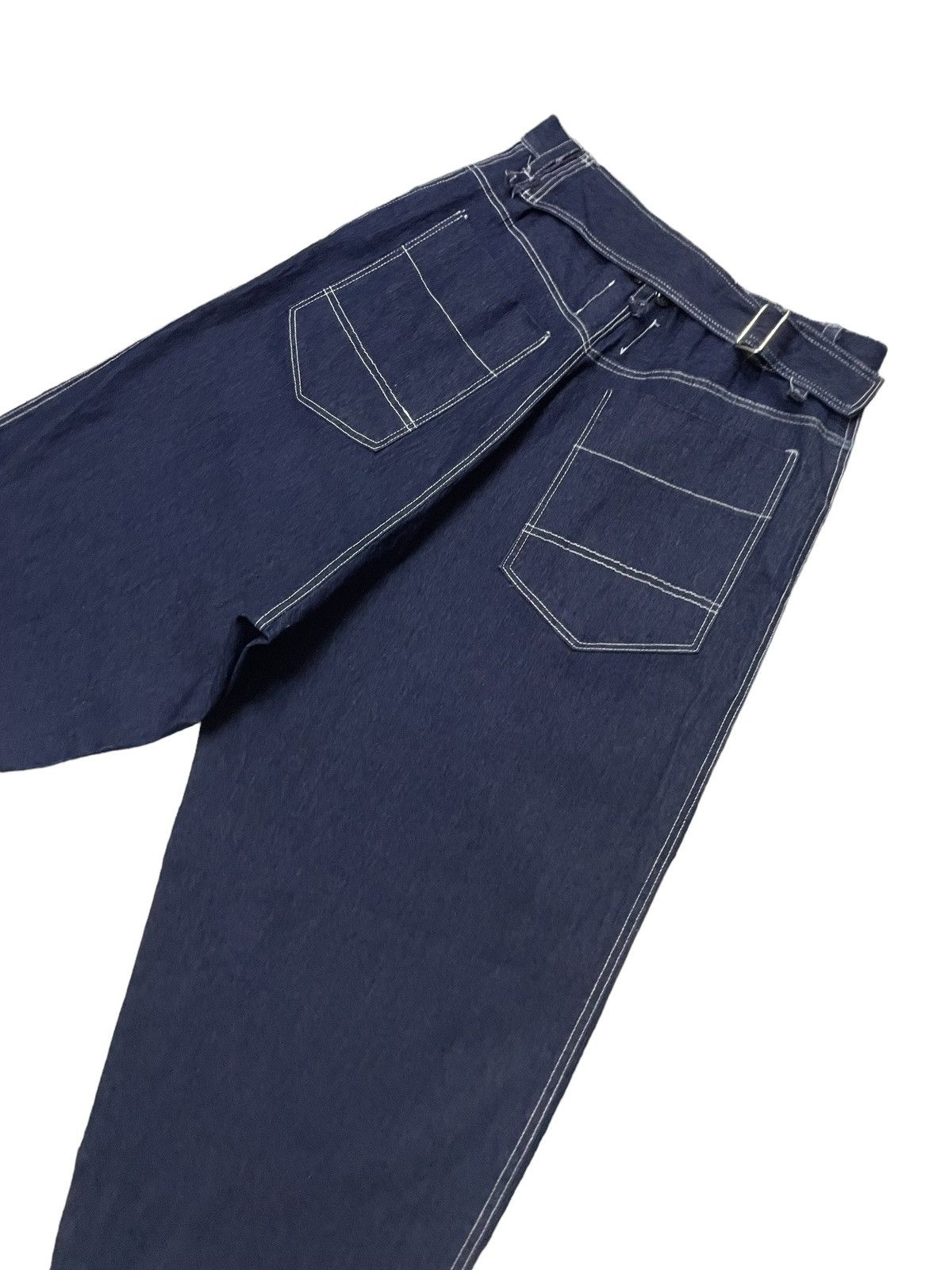 Japanese Brand × Y's for Men KMK Japan Patchwork Baggy Balloon Denim Pants Yohji Style Size US 30 / EU 46 - 12 Thumbnail