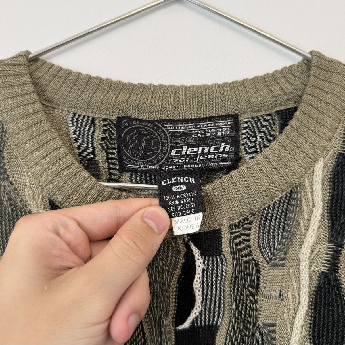 Vintage Vtg 1990s Coogi Style 3D Knit Short Sleeve Sweater Y2K Size US XL / EU 56 / 4 - 5 Thumbnail
