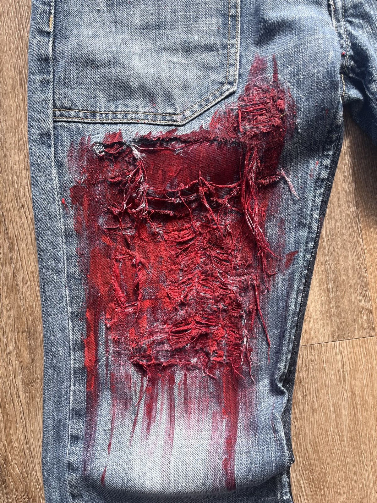 Other Rick Owens Type Rework Denim Jeans W33 Size US 33 - 4 Thumbnail