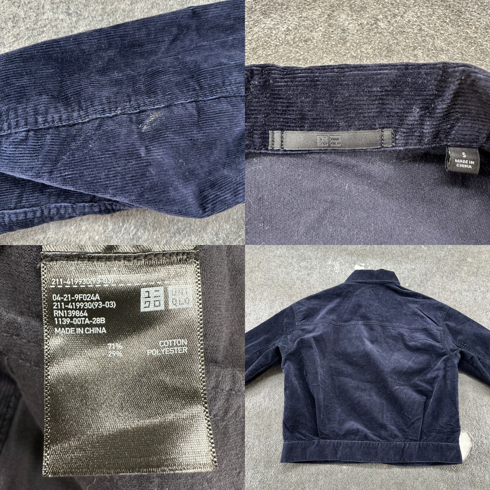 Uniqlo Uniqlo Jacket Womens Small Blue Navy Corduroy Trucker Cotton Oversized Boxy Shirt Womens Sized Small Blue Corduroy Trucker Jacket Size S / US 4 / IT 40 - 8 Thumbnail