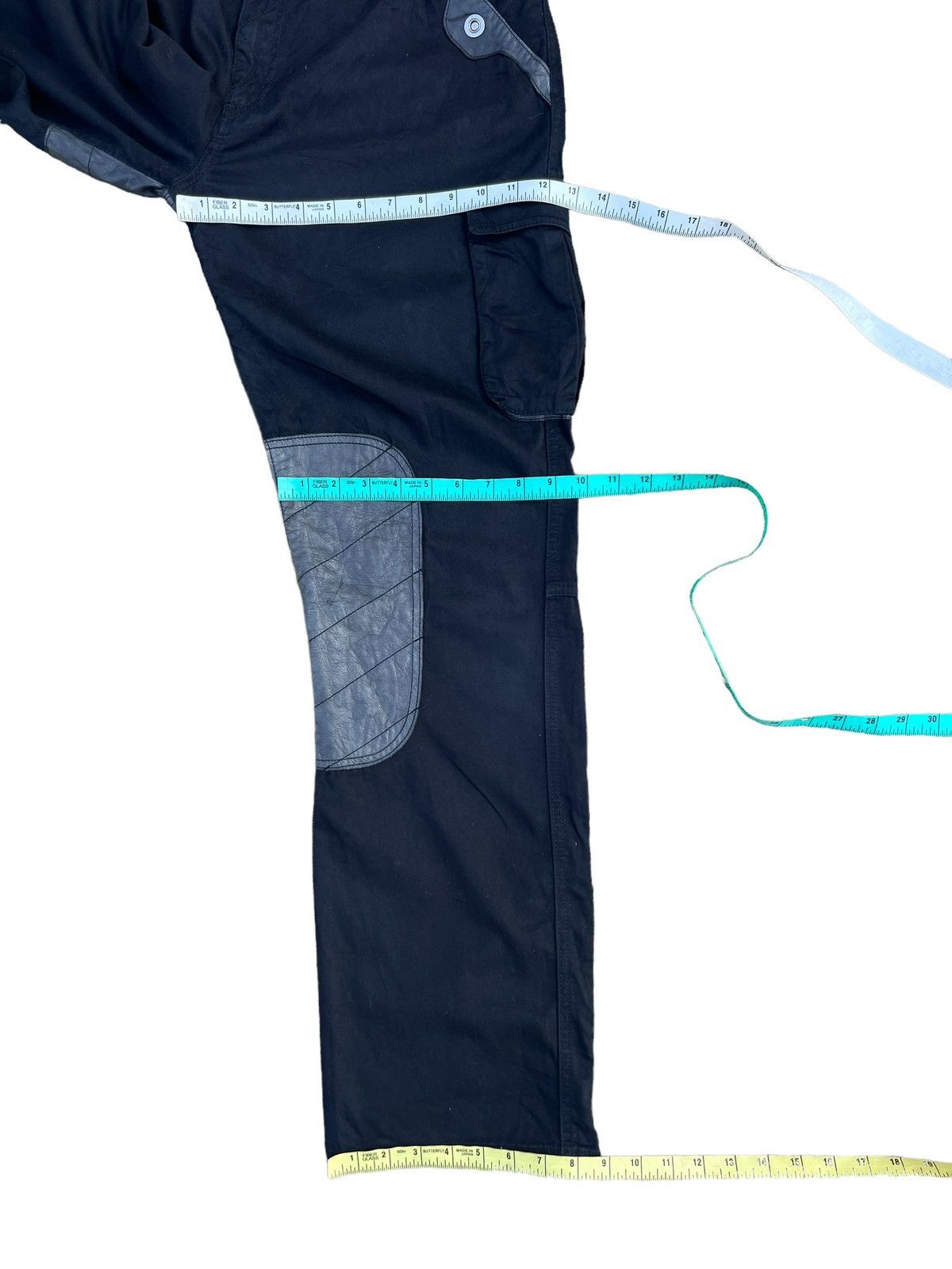 02DERIV. × Alfredo Bannister Alfredo Bannister X 02Deriv Hybrid Leather Cargo Trouser Size US 33 - 4 Thumbnail