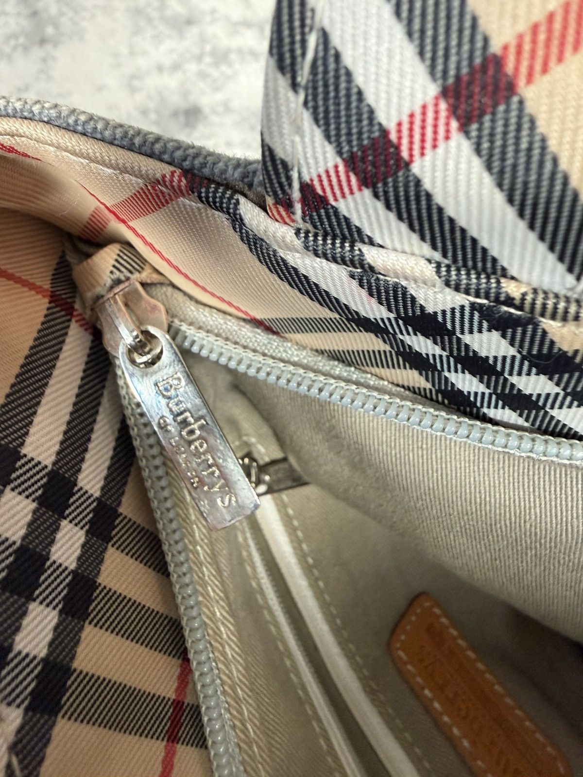 Burberry Vintage Burberrys Blue Label Canvas Checkered Mini Tote Bag Size ONE SIZE - 6 Thumbnail
