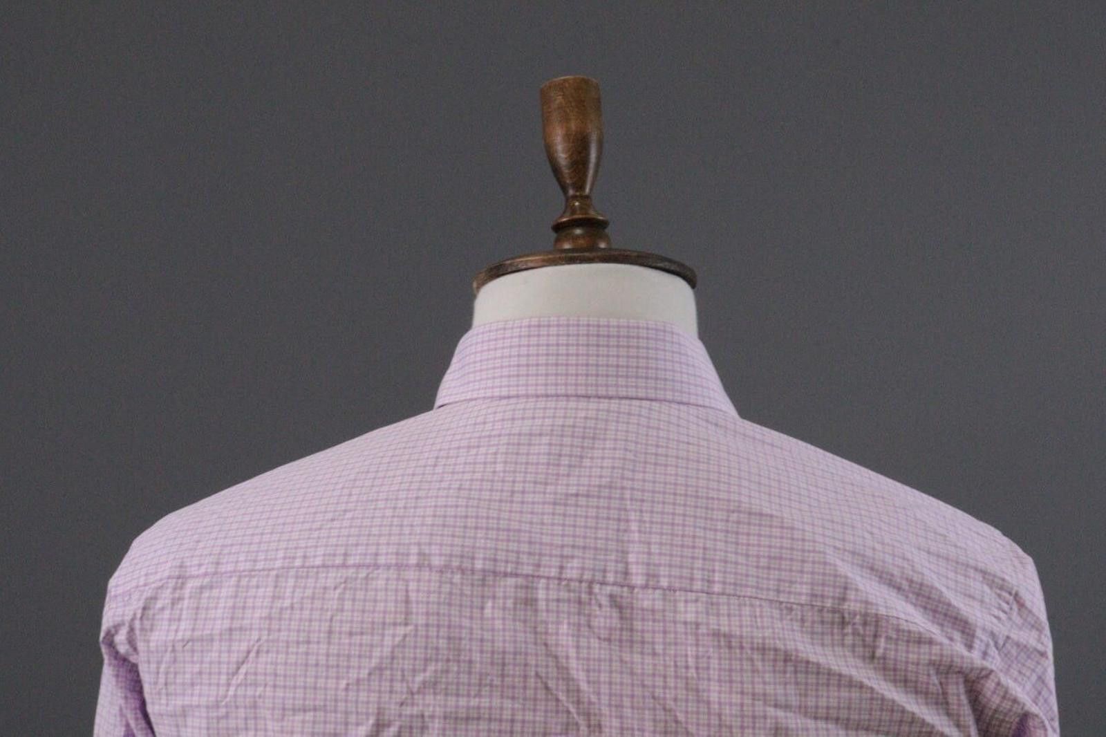 Eton Eton Slim Fit Pink Check Button Down Shirt Size 40 / 15.75 Size US L / EU 52-54 / 3 - 7 Thumbnail