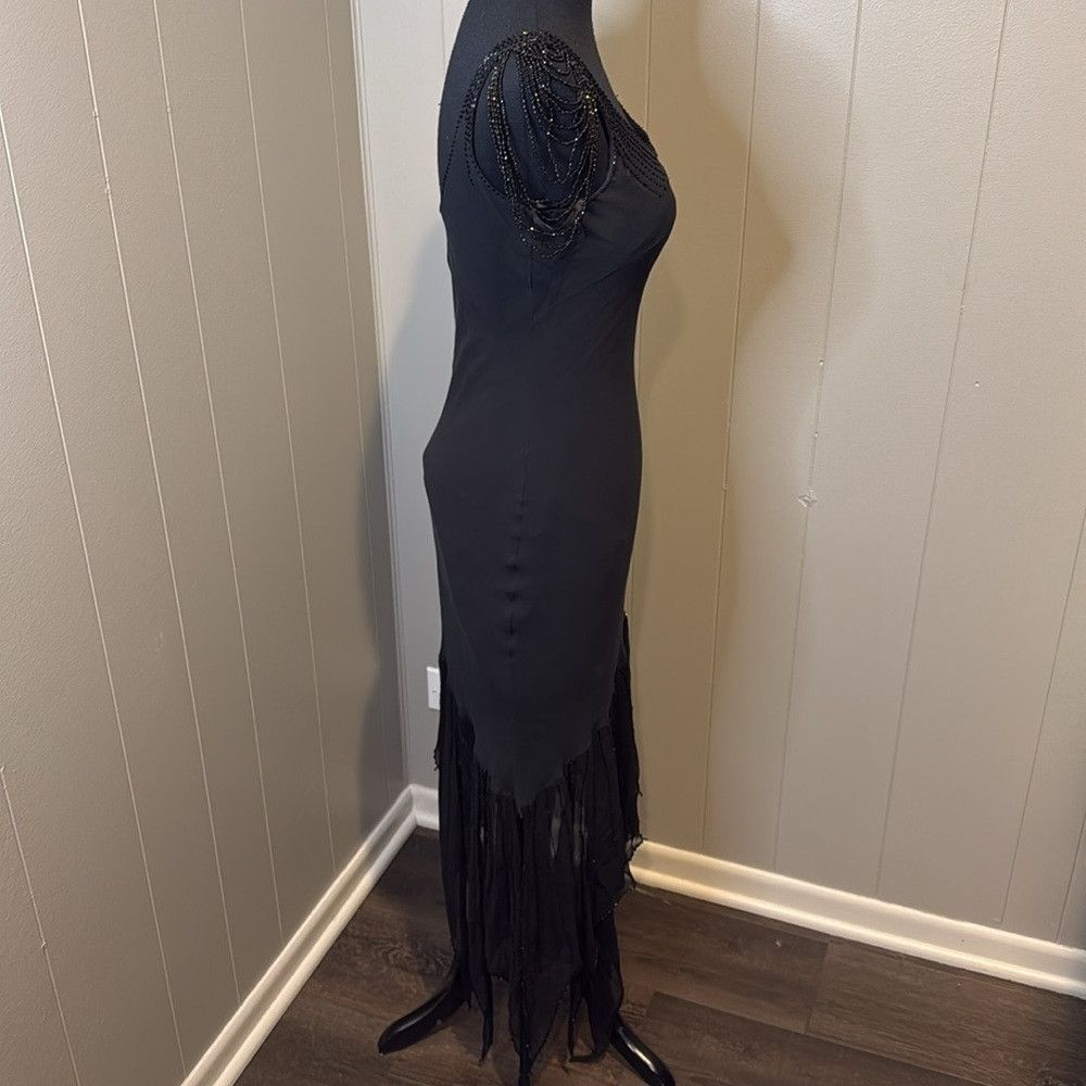 Other Nina Canacci Women’s 8 Asymmetrical Sleeveless Beaded Silk Size M / US 6-8 / IT 42-44 - 4 Thumbnail