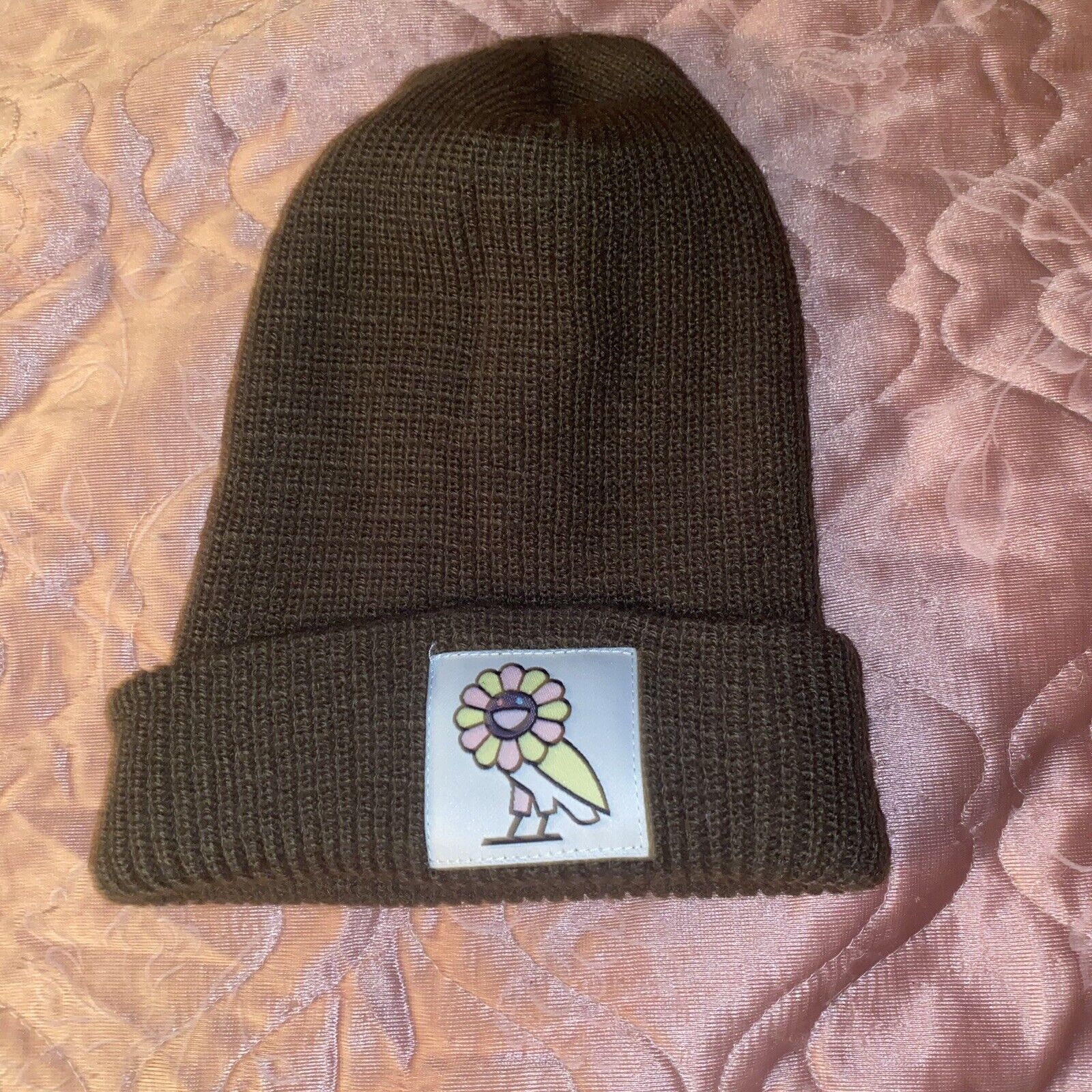 October's Very Own × Takashi Murakami OVO x Takashi Murakami Beanie October Very Own Olive Green Size ONE SIZE - 4 Thumbnail