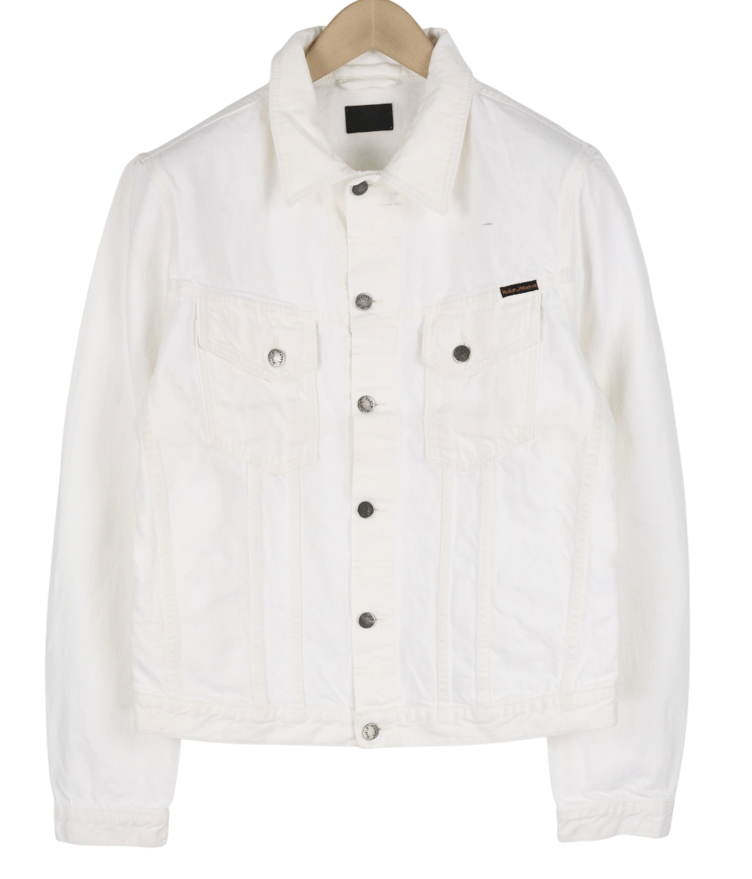 Nudie Jeans PERRY L White Denim Jacket 81612 Size US L / EU 52-54 / 3 - 1 Thumbnail