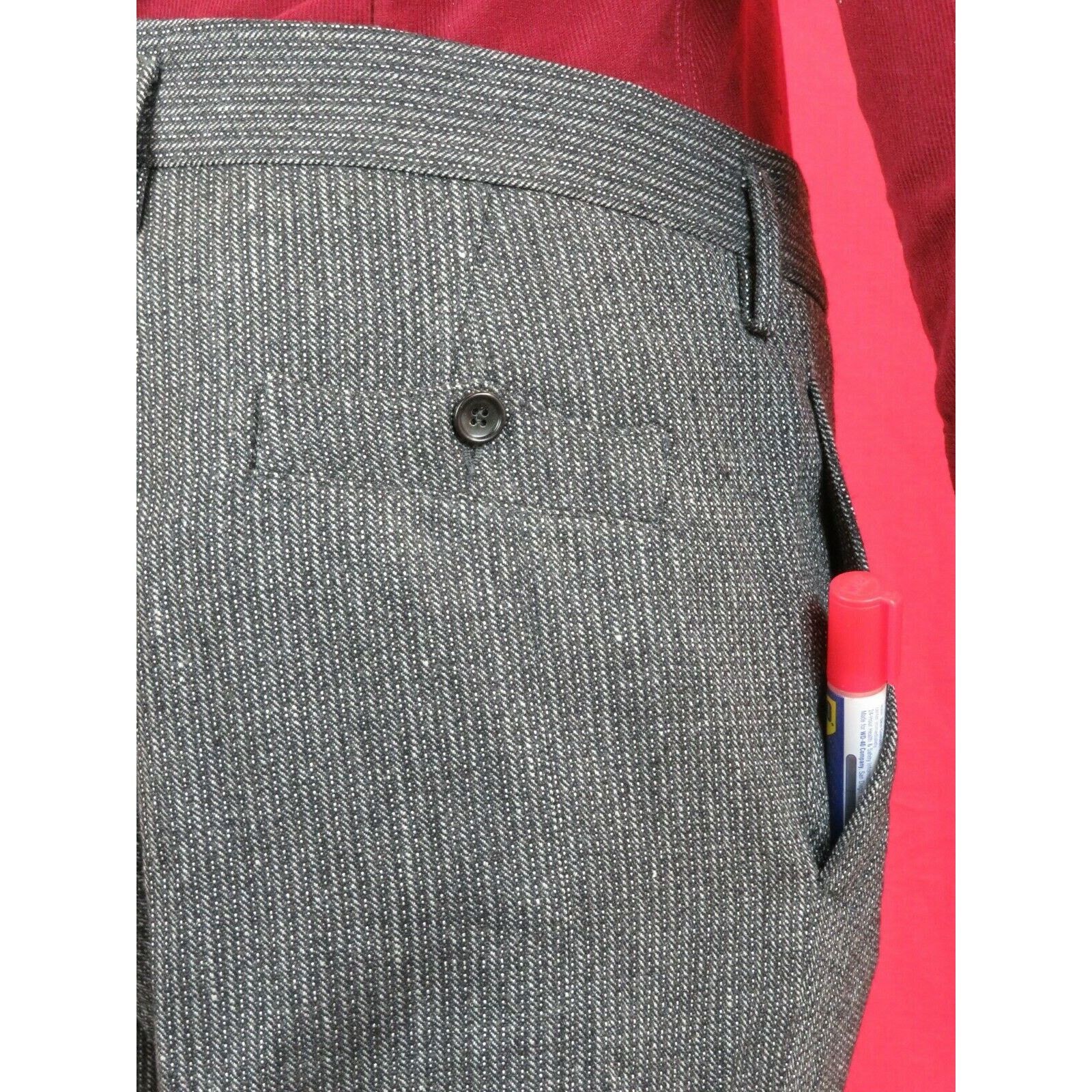 Gucci GUCCI 244181 GRAY STRIPED WOOL CLASSIC PANTS 50 W 36 Size US 34 / EU 50 - 6 Thumbnail