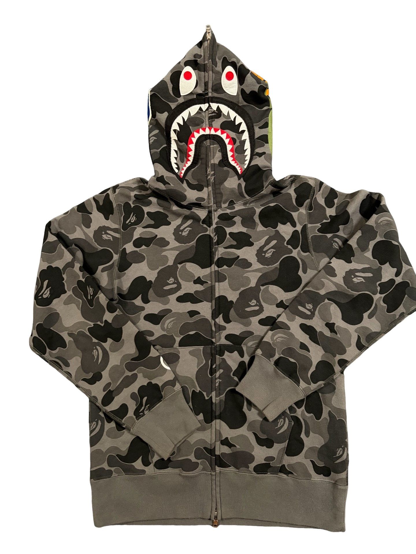 Bape A Bathing Ape Shark Tiger Camo Full Zip Hoodie Size M Size US M / EU 48-50 / 2 - 1 Thumbnail