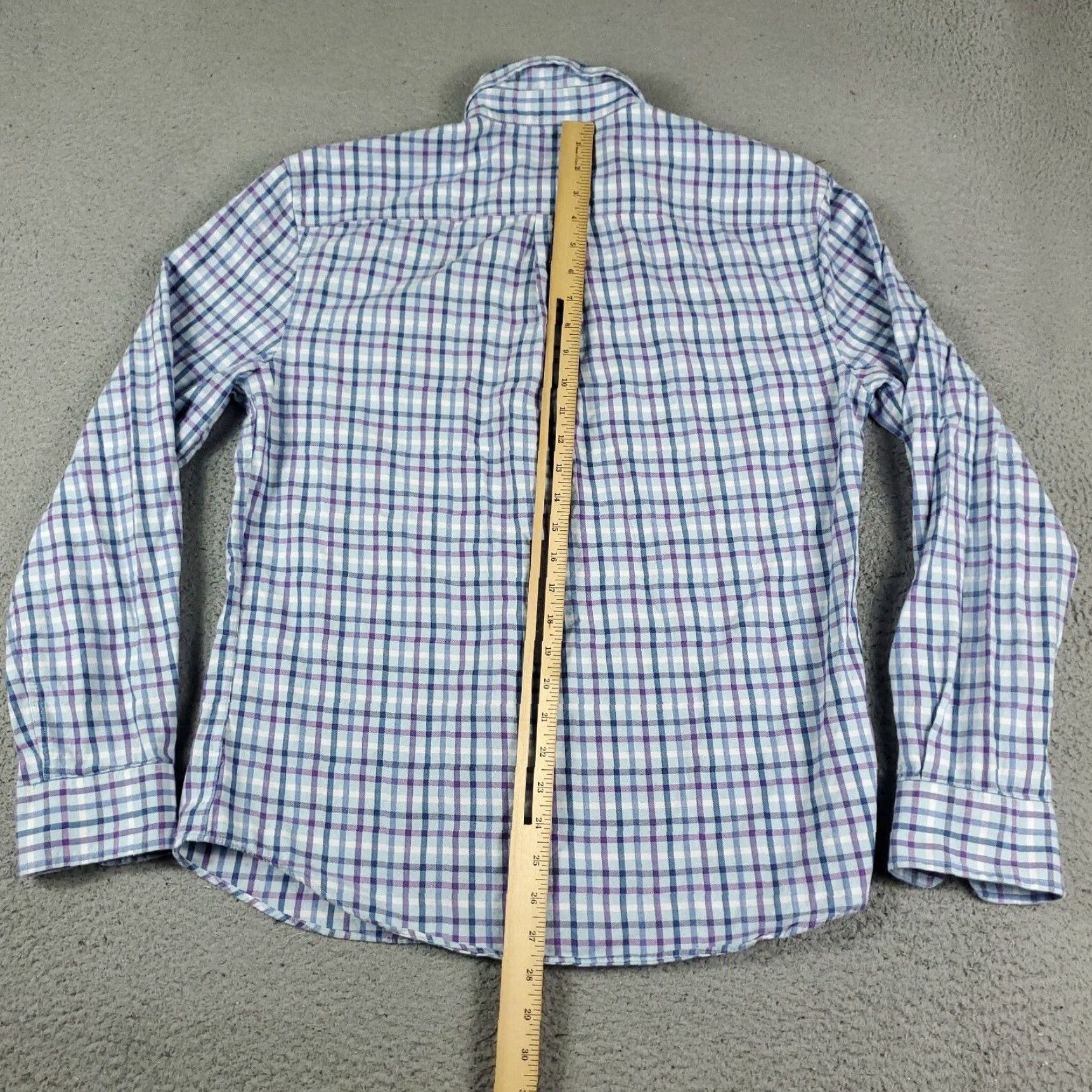 johnnie-O Johnnie-O Button-Up Shirt Mens Medium Blue Check Long Sleeve Casual Classic Size US M / EU 48-50 / 2 - 4 Thumbnail