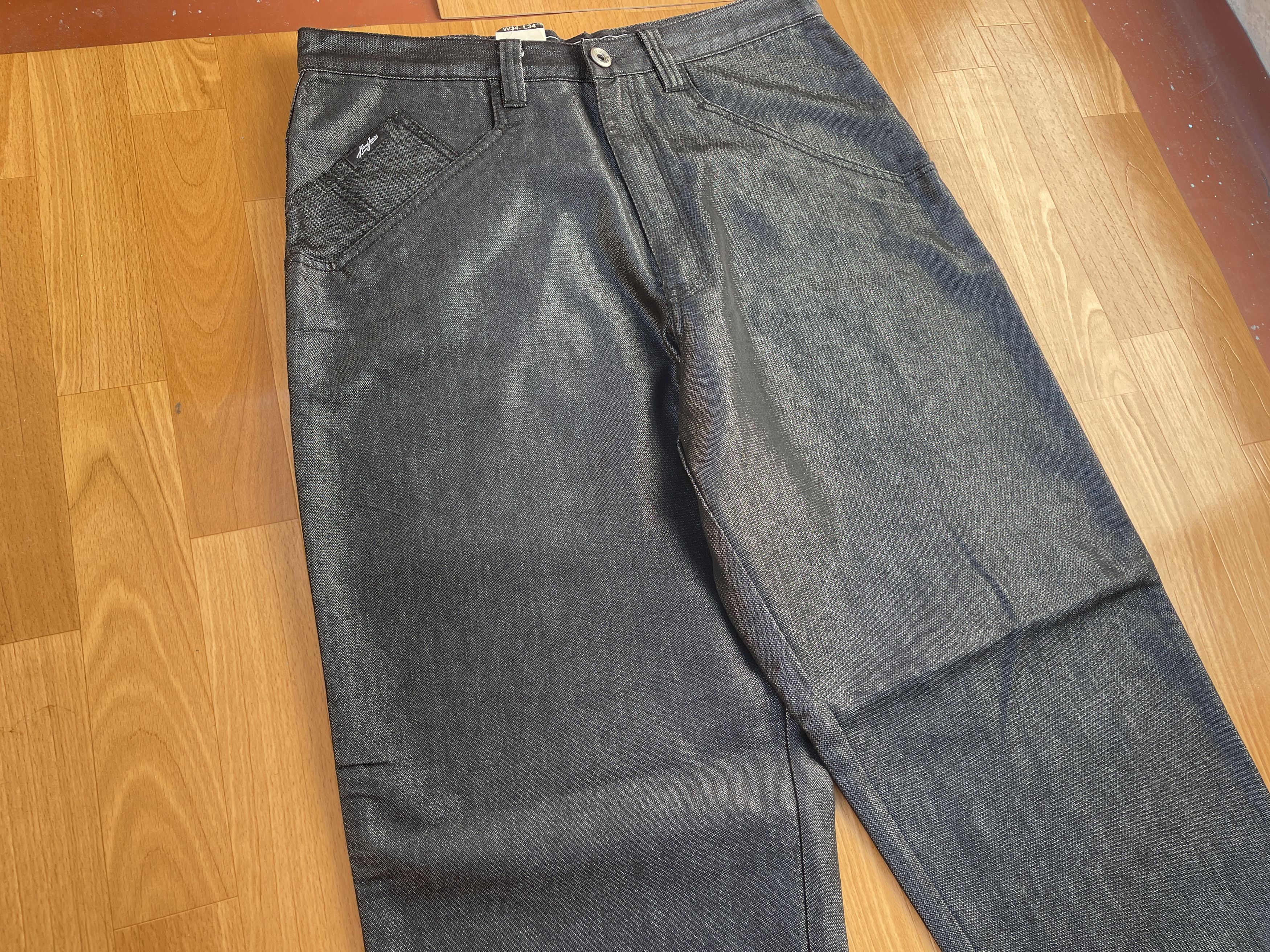 Karl Kani KARL KANI jeans shiny vintage baggy jeans silver metallic 34 Size US 34 / EU 50 - 8 Thumbnail