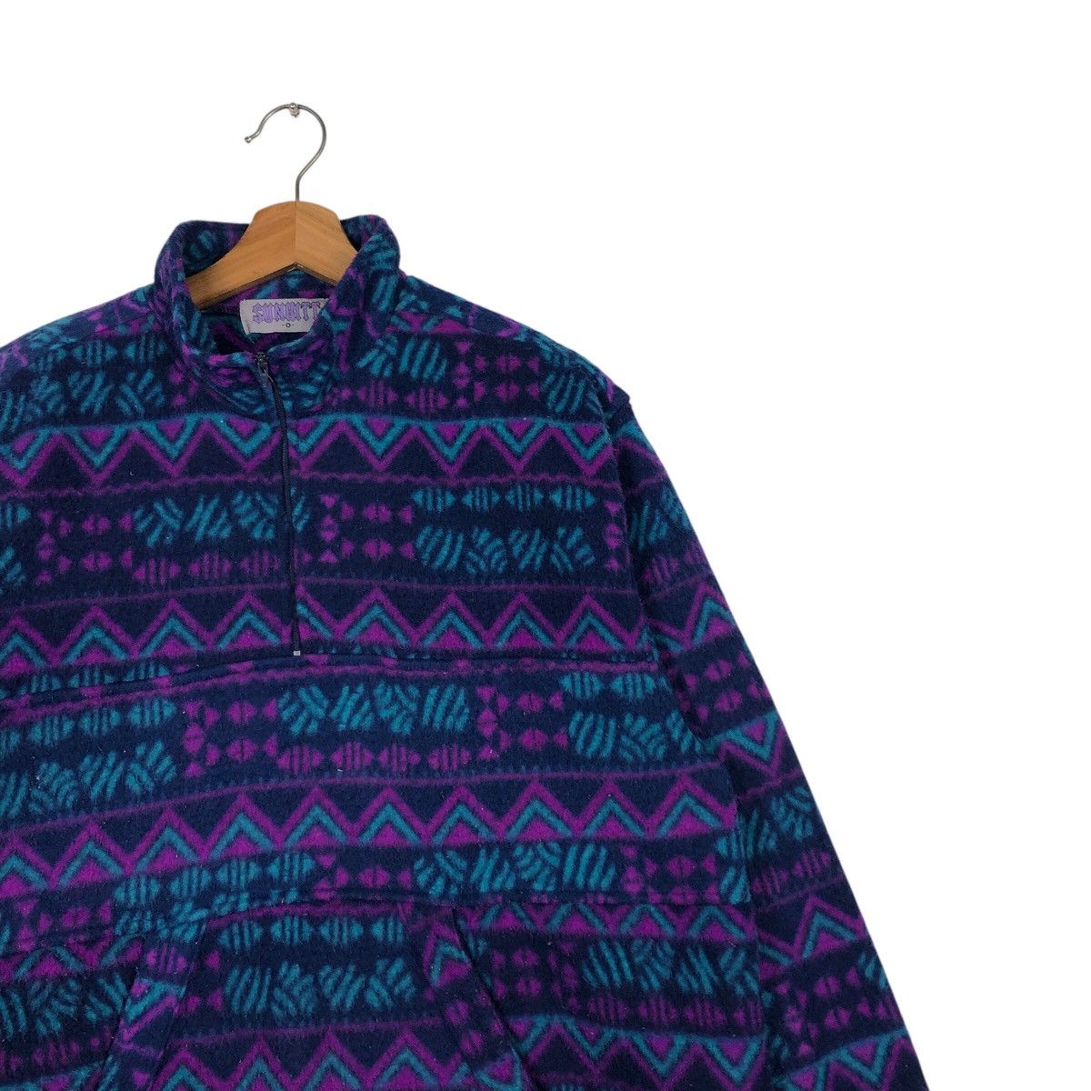 Japanese Brand 📌Vintage Half Zipper Navajo Fleece Jacket Sunbitt SnowBoards Size US M / EU 48-50 / 2 - 8 Thumbnail