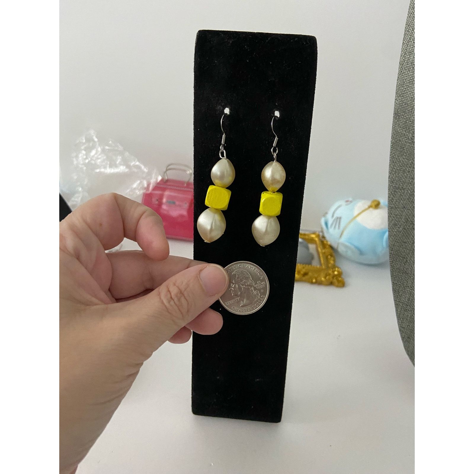 Vintage faux pearl earrings Size ONE SIZE - 2 Thumbnail