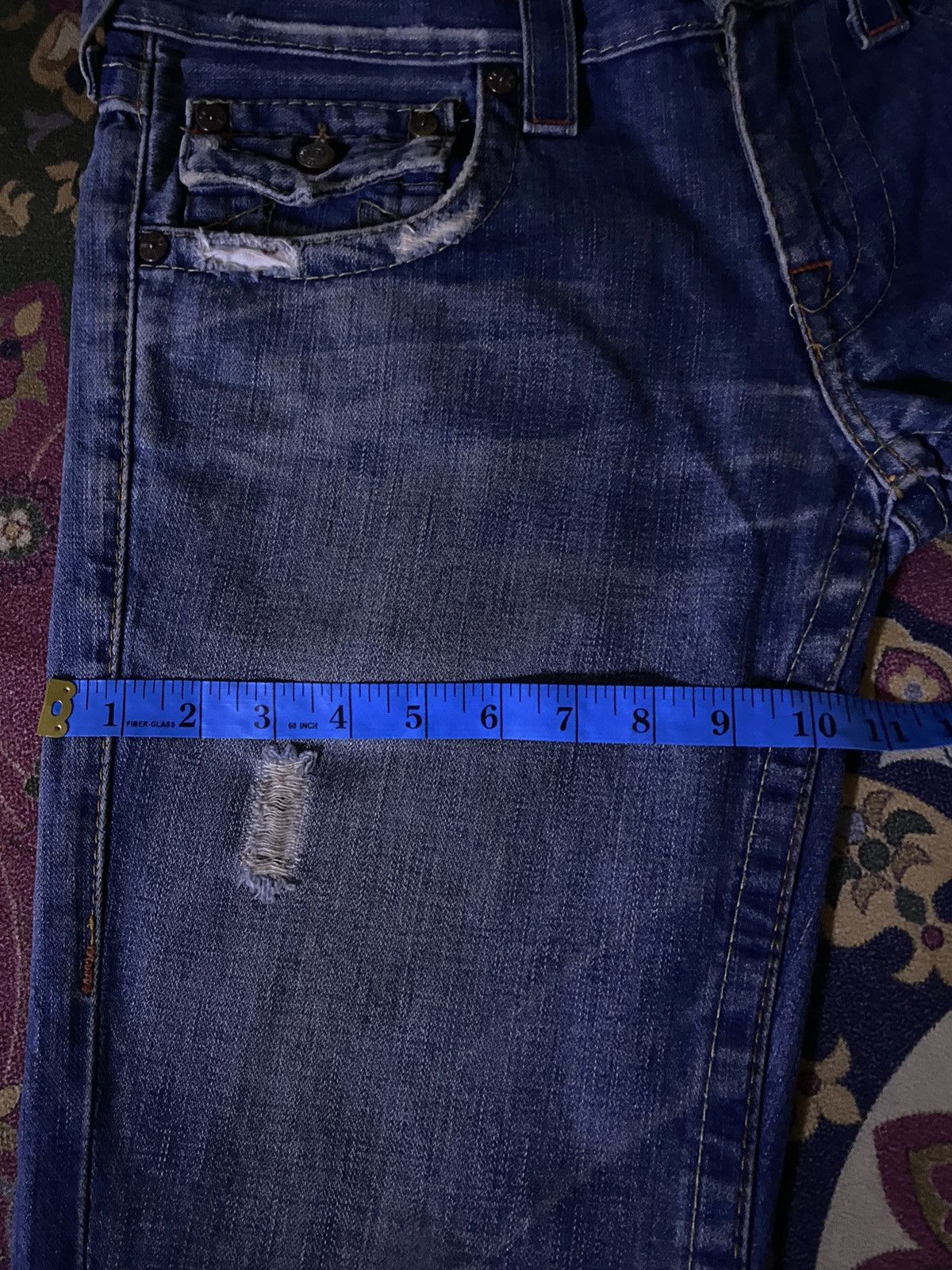Jean × True Religion 🔥FLARE🔥TRUE RELIGION Flare Distressed Denim Size US 33 - 21 Thumbnail