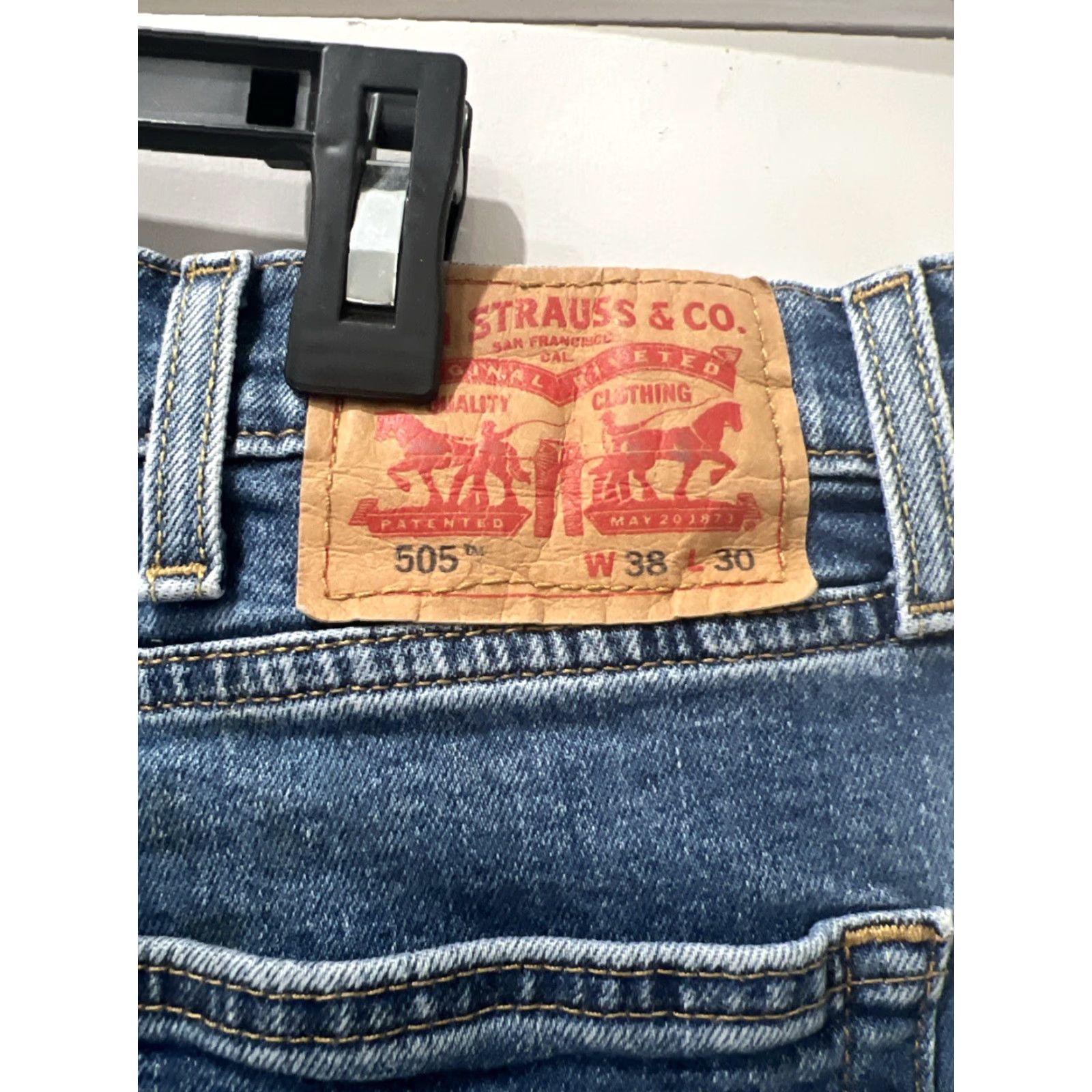 Levi's Levi's 505 Regular Fit Jeans Mens 38x30 Blue Denim Straight Leg 5-Pocket 90s Cowboy USA Size US 38 / EU 54 - 5 Thumbnail