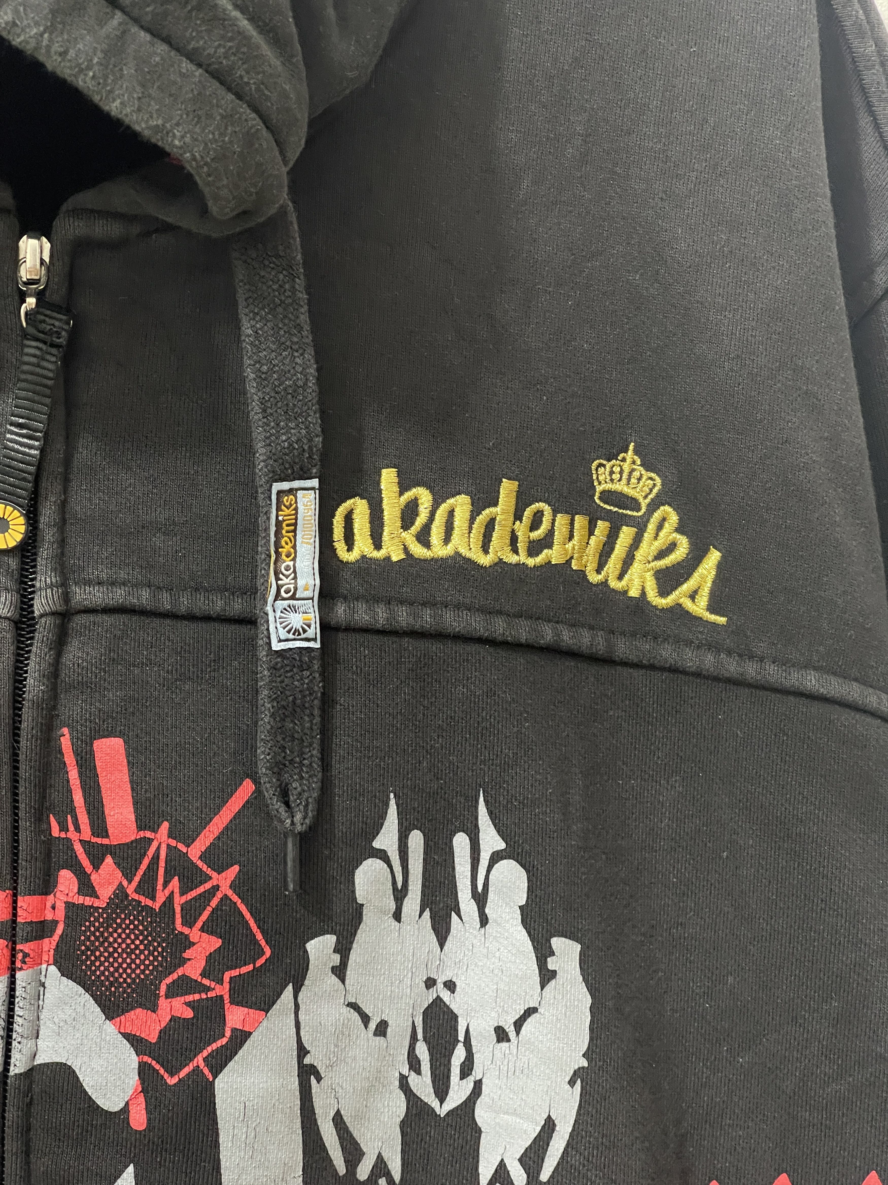 Akademiks Vintage Akademiks Y2k Art Hiphop Hoodie Size US XL / EU 56 / 4 - 3 Thumbnail