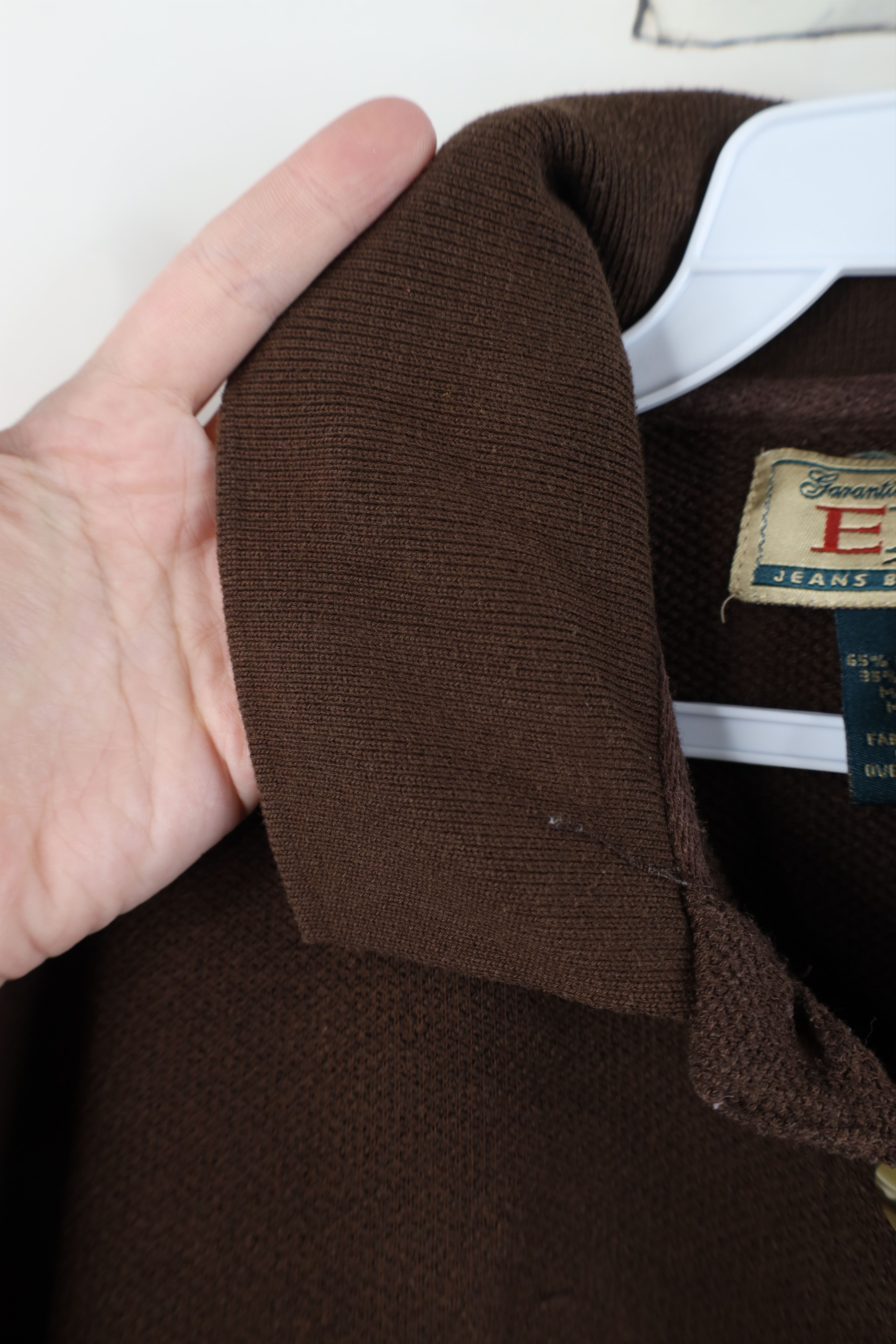 Express Vintage 90s Express Blank Baggy Fit Thermal Knit Polo Brown Size S / US 4 / IT 40 - 7 Thumbnail