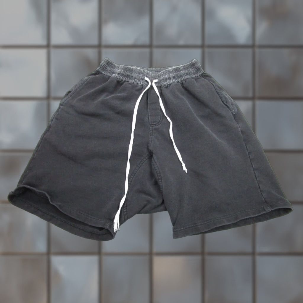 Vintage Black Icon Shorts Mens Large Black Limusa Team Distressed Goth Grunge Sweat Shorts Size US 33 - 1 Thumbnail