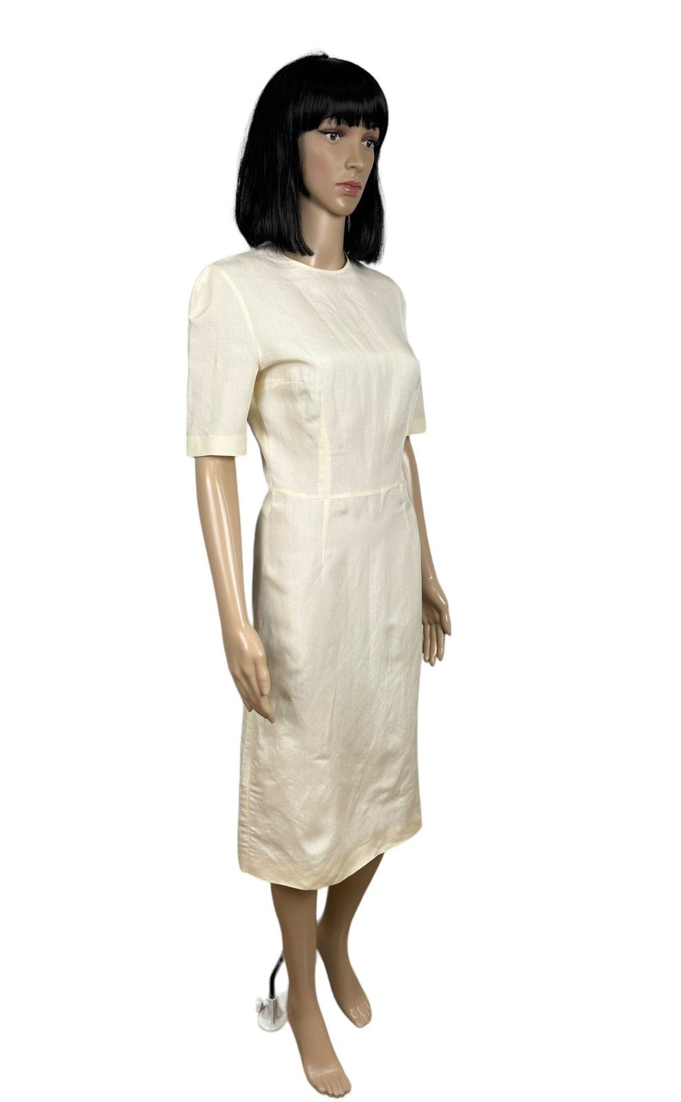 Prada Prada 100% Silk Shift Dress Ivory Knee-Length size 40 Size S / US 4 / IT 40 - 4 Thumbnail