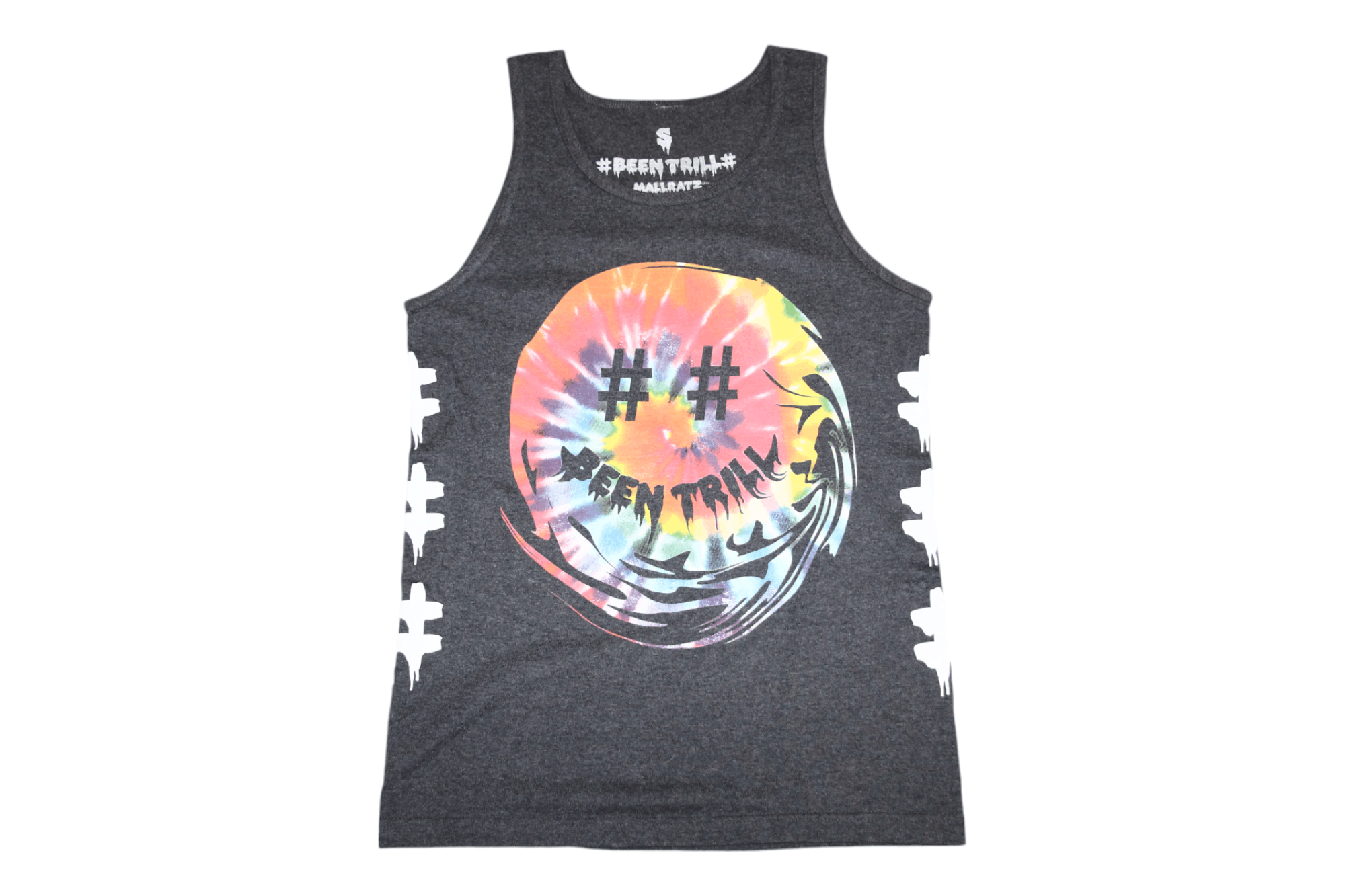 Been Trill Been Trill x Pacsun Acid Smile Print Charcoral Tank Top Size US S / EU 44-46 / 1 - 1 Thumbnail