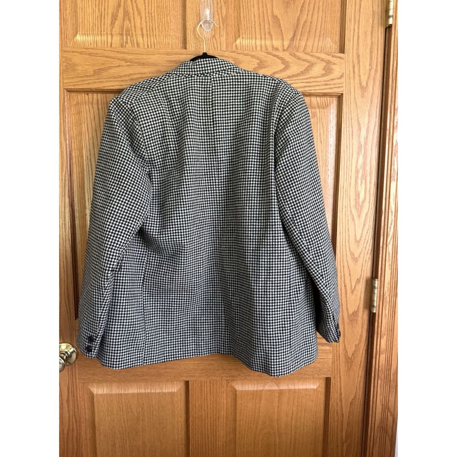 Laura Ashley VINTAGE Laura Ashley Blazer Work Wear Jacket Women US 14 White Gingham 90s Size XL / US 12-14 / IT 48-50 - 2 Thumbnail