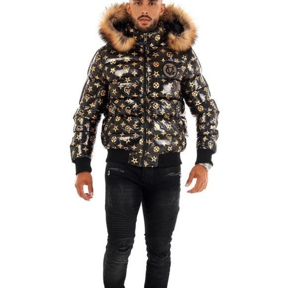 Other Gold Black Fur Jacket George V Designer Brand From Paris Rhi Size US XL / EU 56 / 4 - 2 Thumbnail