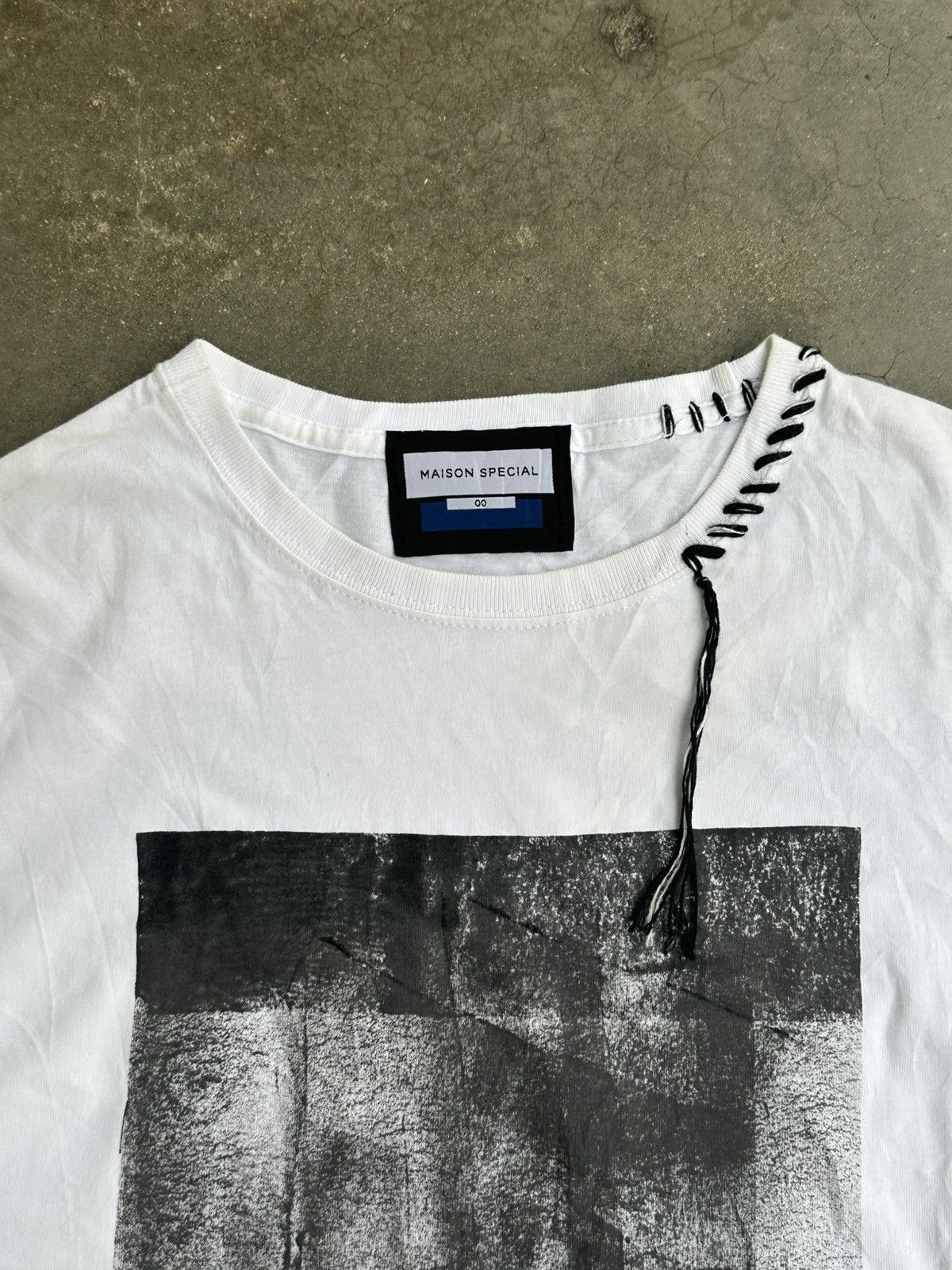 Maison Margiela Maison Special Abstract Hand-Printed Oversized Stitched Tee Size US M / EU 48-50 / 2 - 4 Thumbnail