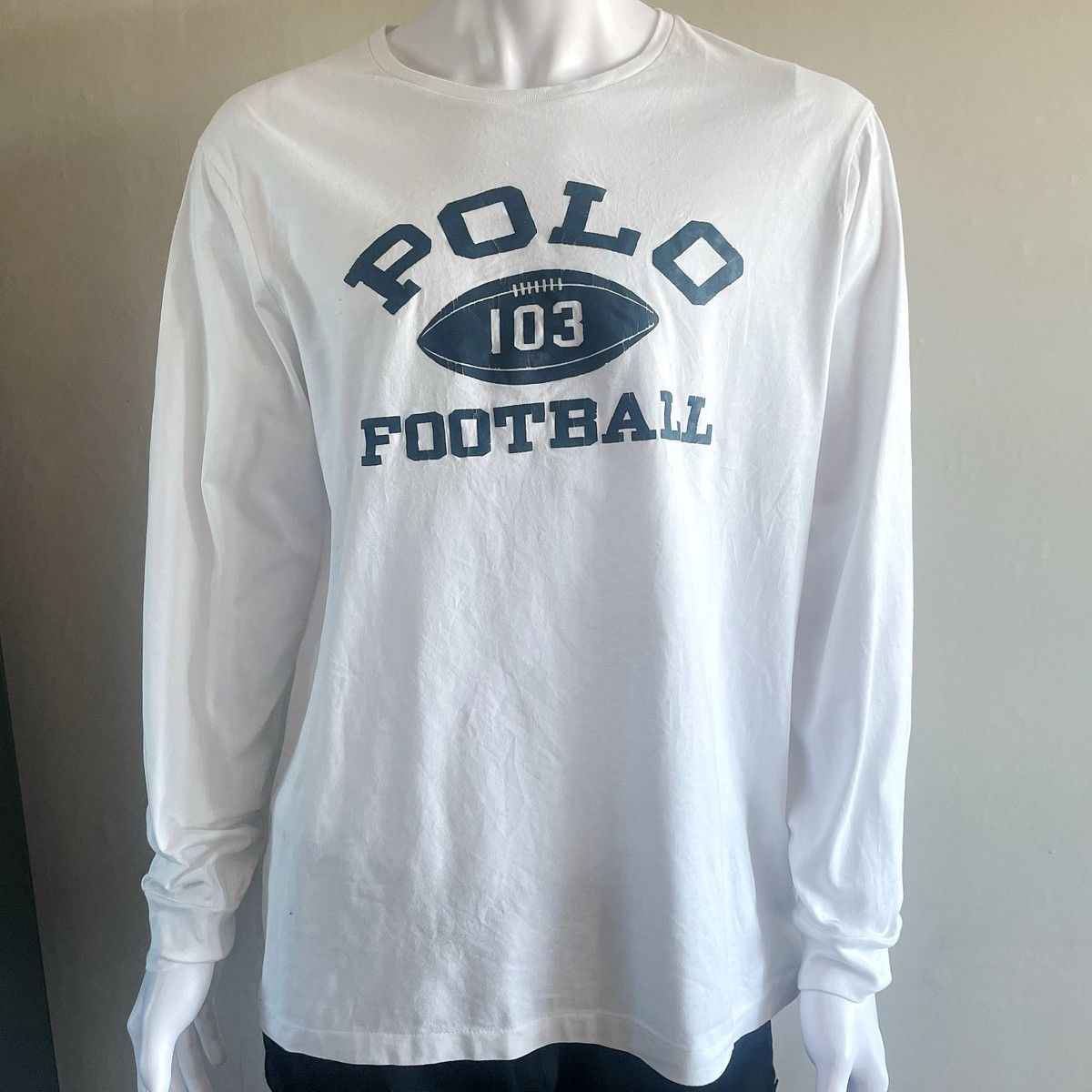 Ralph Lauren Polo Ralph Lauren Football Long Sleeve T Shirt Size US XL / EU 56 / 4 - 7 Thumbnail