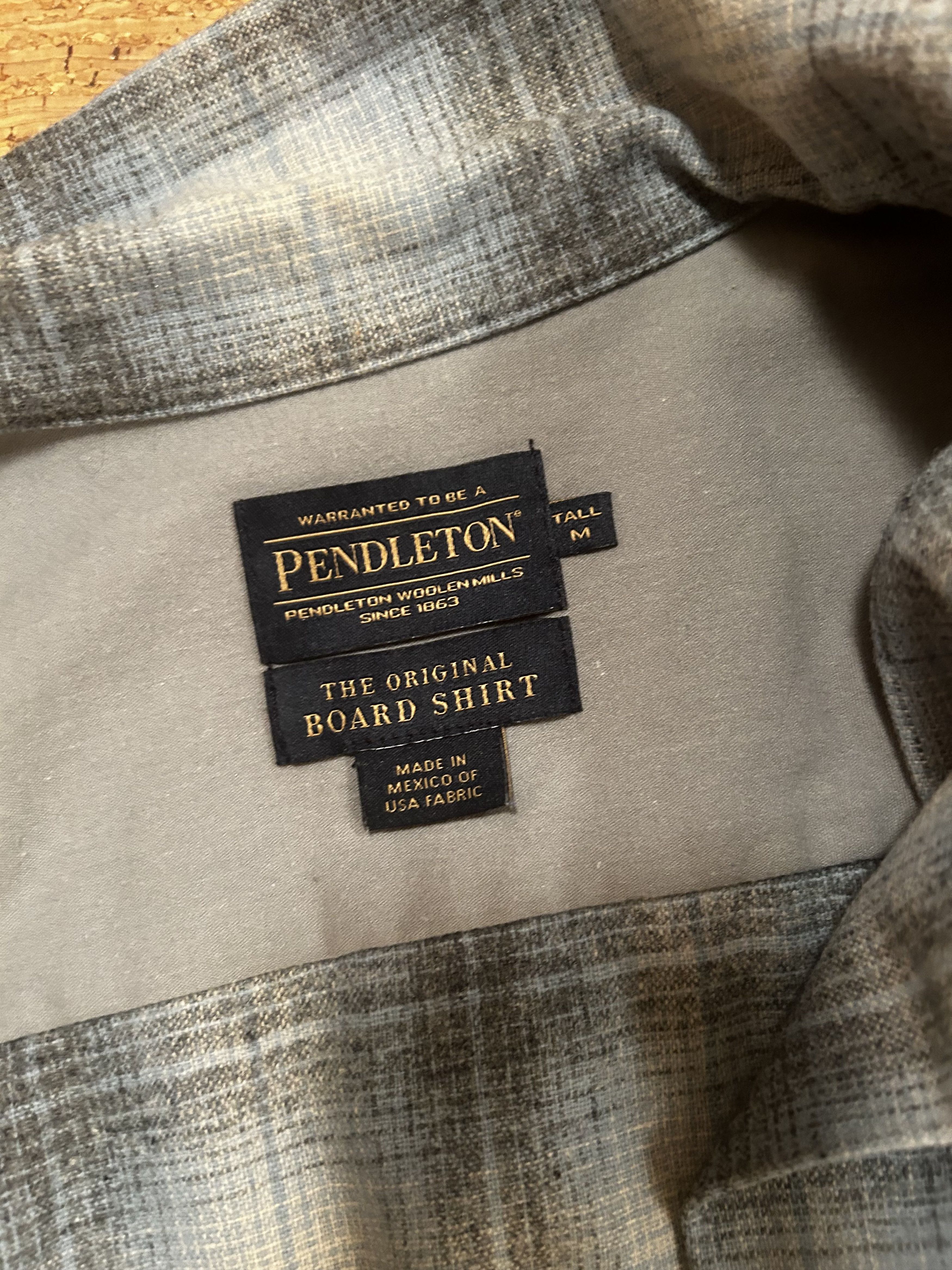 Pendleton Grey and Blue Board Shirt Pendleton Size US M / EU 48-50 / 2 - 2 Thumbnail