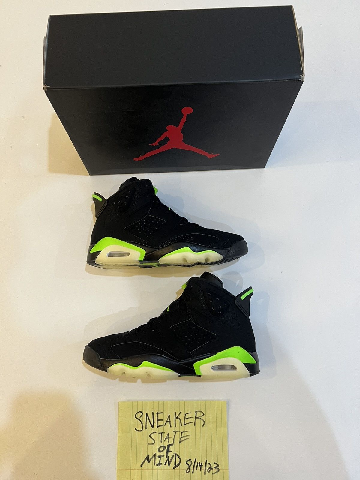 Jordan Brand NEW Air Jordan 6 Retro Black Electric Green Size 8.5 Size US 8.5 / EU 41-42 - 3 Thumbnail