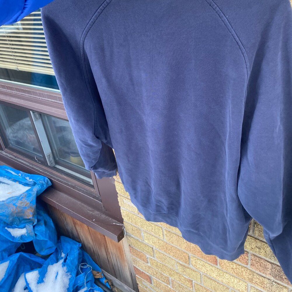 Nike × Vintage Vintage 90s Nike Crewneck Sweater XL Navy Blue Size US XL / EU 56 / 4 - 2 Thumbnail