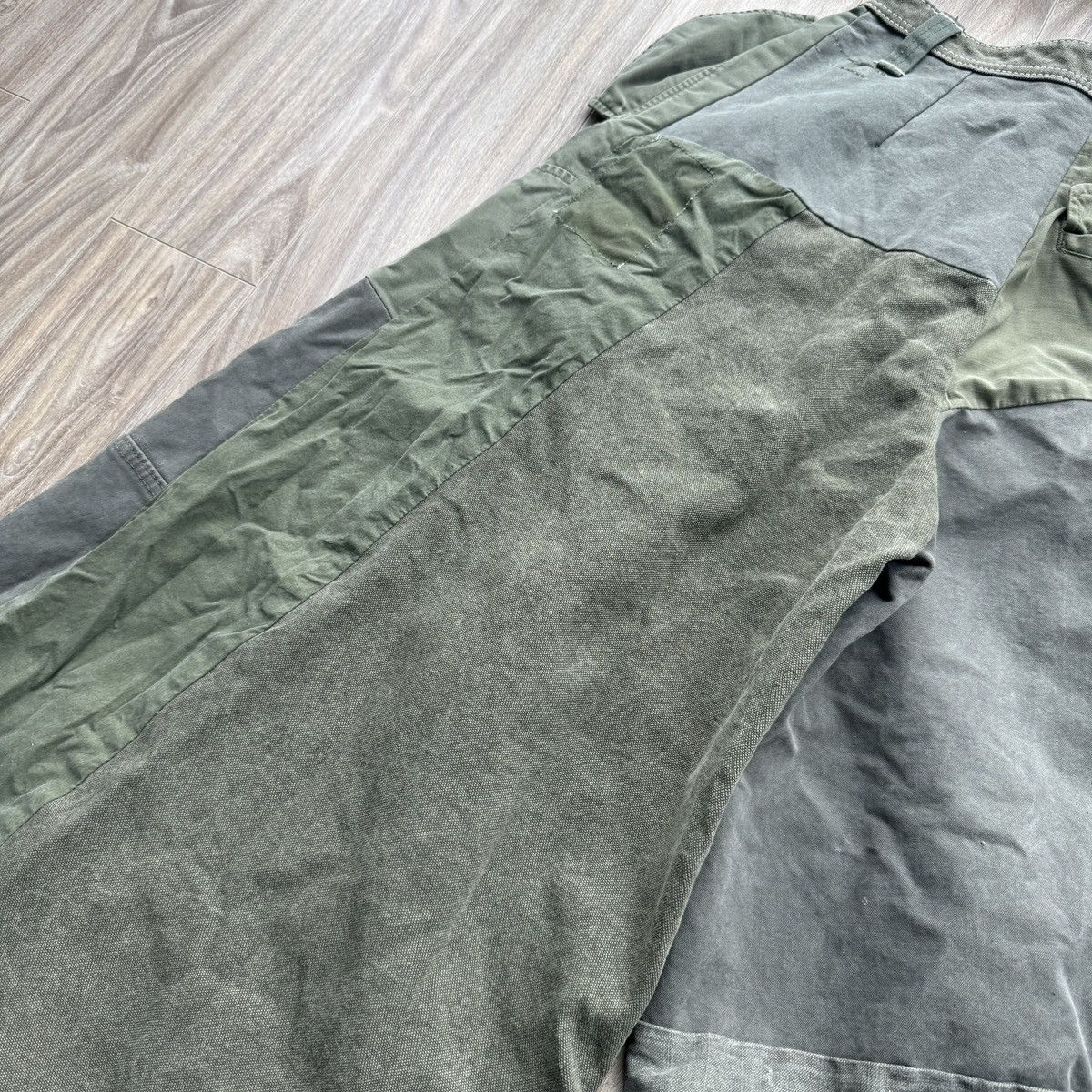 Kapital Kapital Cargo Patchwork Green Flare Pants Size US 30 / EU 46 - 8 Thumbnail