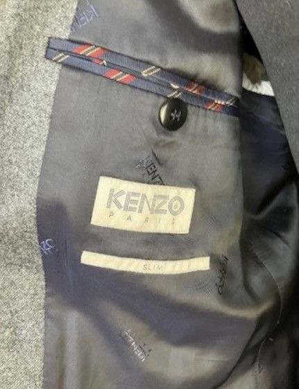 Kenzo Kenzo grey blazer jacket flanel Wool Size 54R - 4 Thumbnail