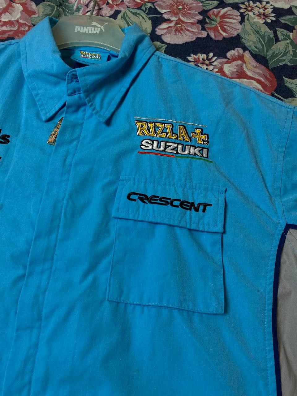 Vintage Vintage Rizla Suzuki Sponsor Big Logo Racing Team Motorsport Size US XL / EU 56 / 4 - 15 Thumbnail