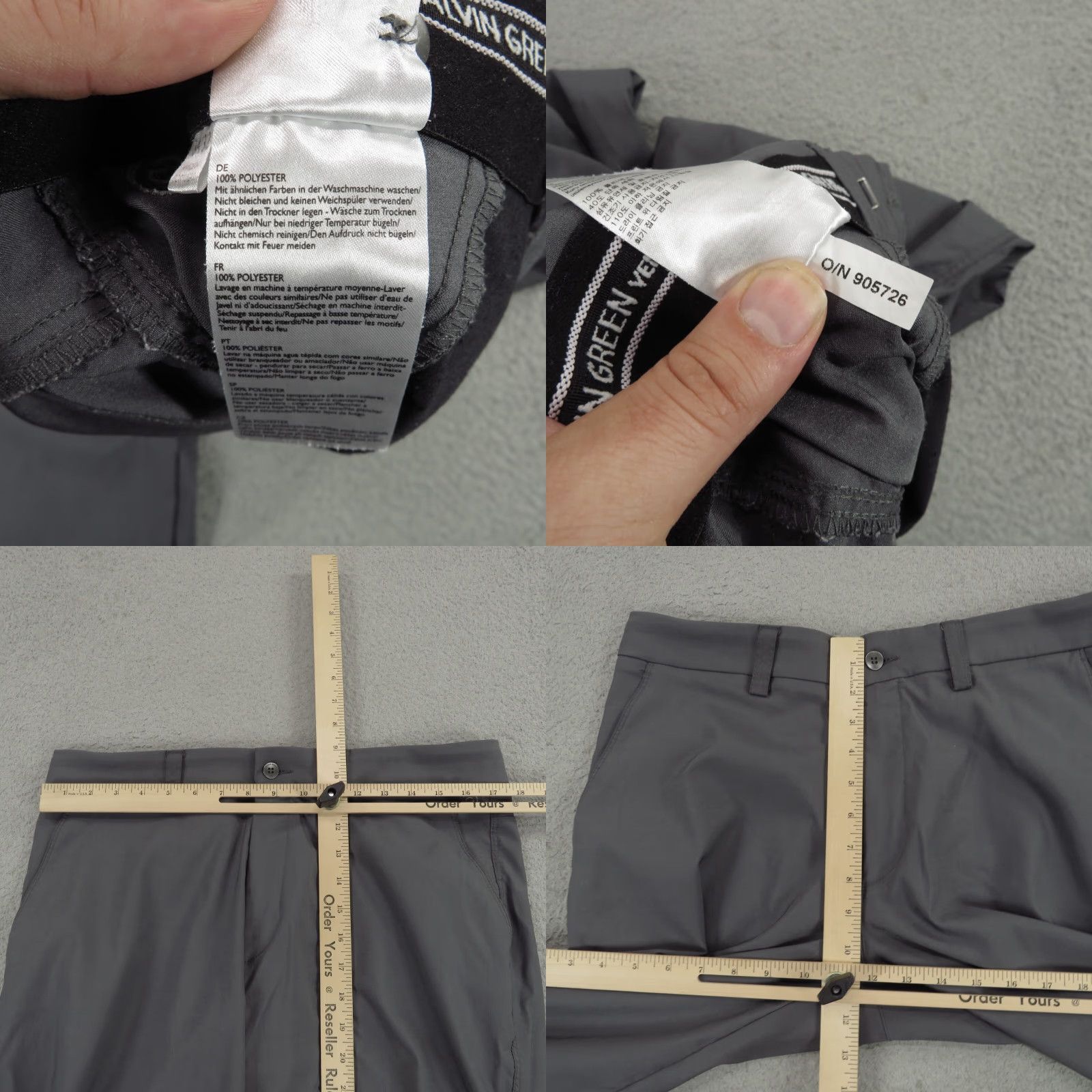 Galvin Green Galvin Green Pants Mens 34x32 Noah Breathable Sharkskin Grey Golf Pants Mens 34x32 Sharkskin Grey Regular 5-Pocket Classic Modern Sports Men Gray Size US 34 / EU 50 - 9 Thumbnail