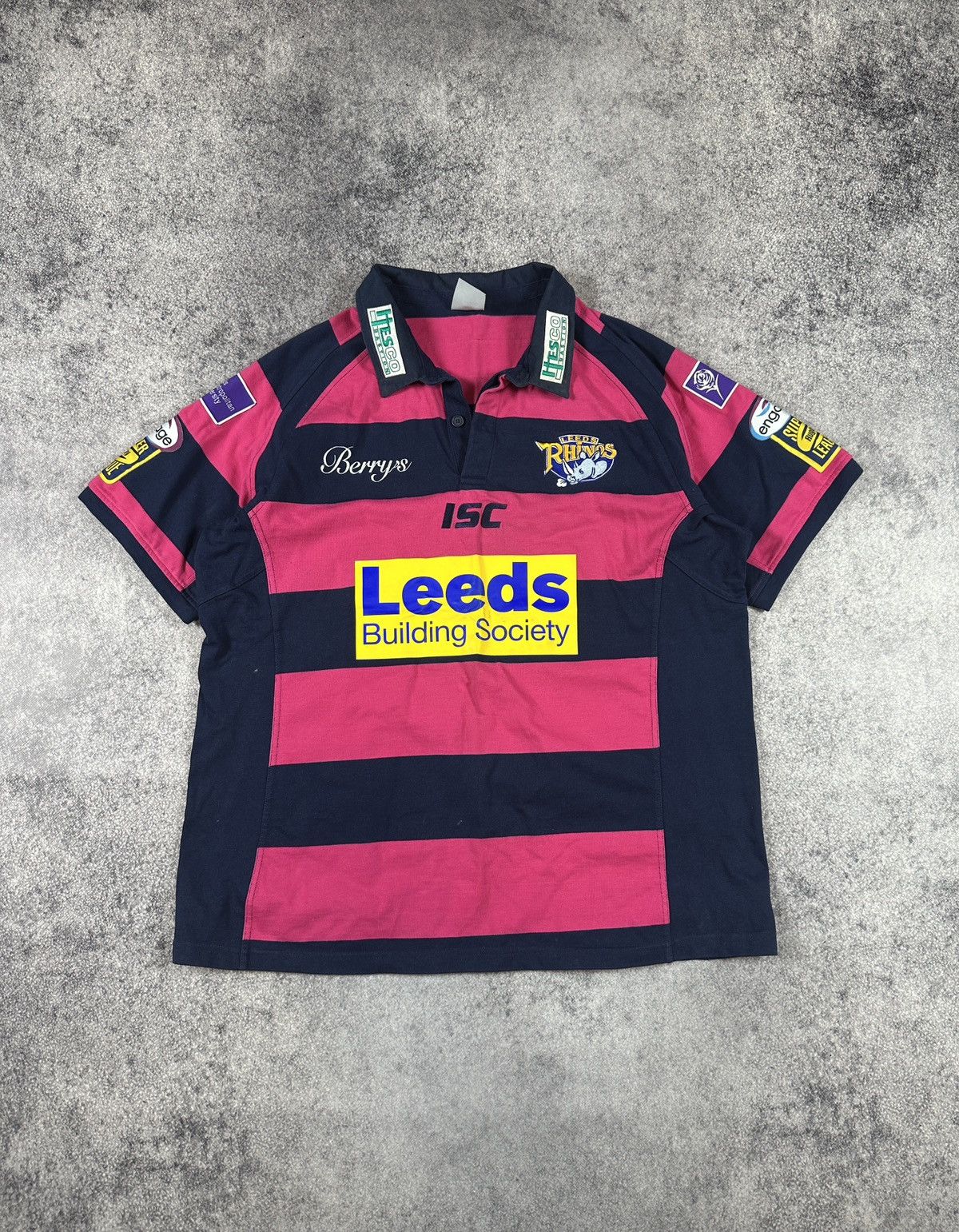 Vintage ISC Leeds Rhinos Rugby Jersey Rare Vintage 4XL UK Sport Size US XXL / EU 58 / 5 - 1 Thumbnail