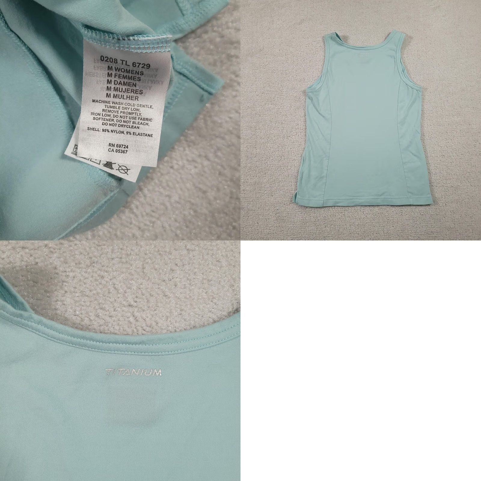 Vintage Columbia Shirt Womens M Light Blue Titanium Tank Top Stretch Nylon Athletic Sleeveless Crew Neck Size M / US 6-8 / IT 42-44 - 8 Thumbnail