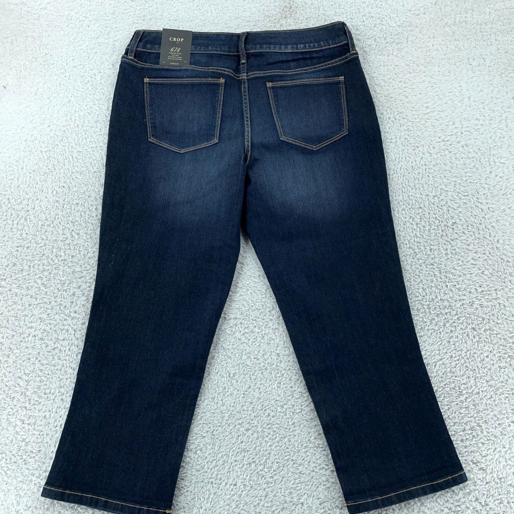 Vintage The Limited Jeans Slim Low Rise Crop Womens 8 Dark Wash 32x22 Denim Cotton Polyester Spandex Pockets 678 Size 30" / US 8 / IT 44 - 4 Thumbnail