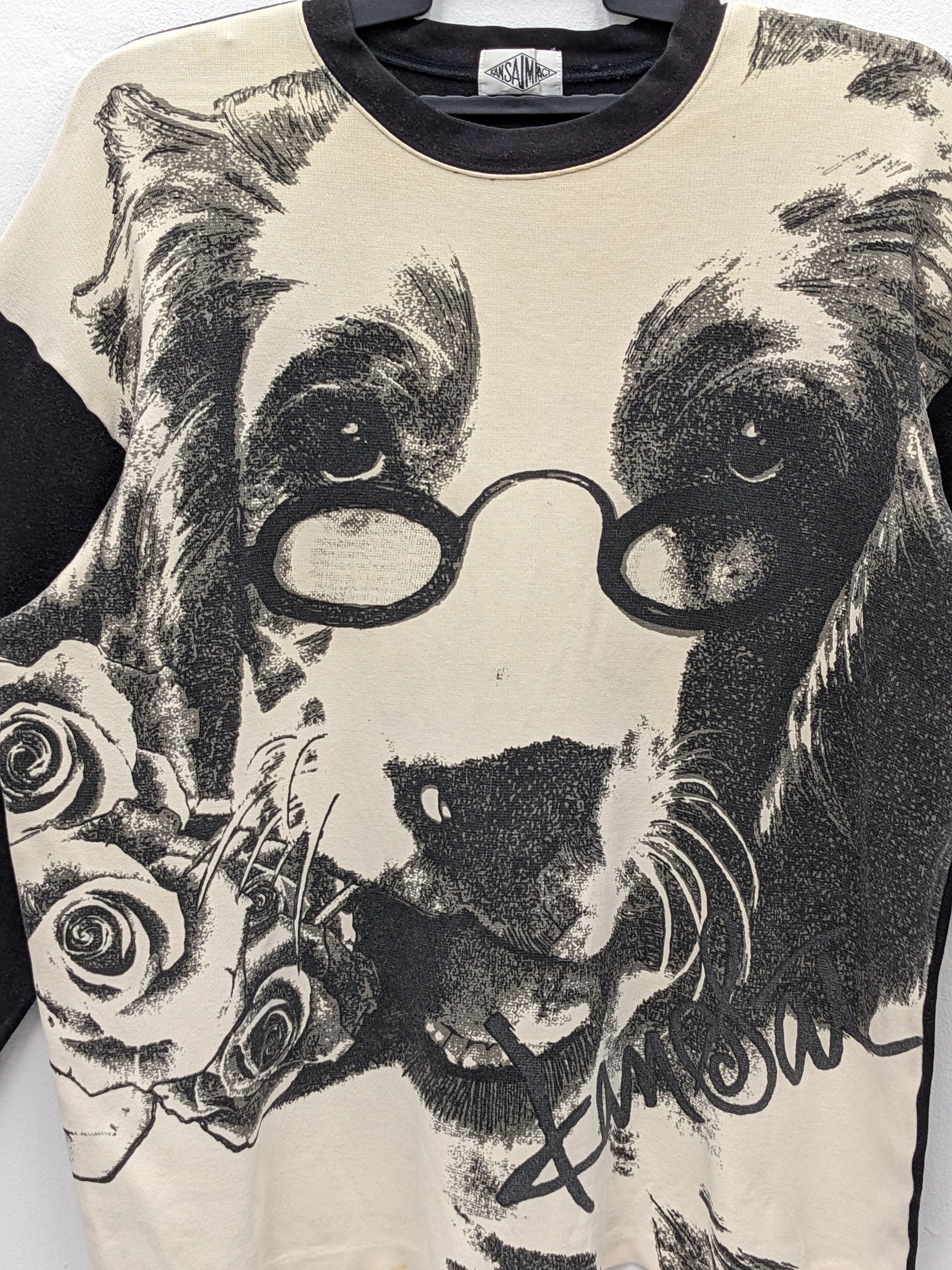 Kansai Yamamoto Vintage KANSAI MAN 90s Artistic Dog Graphic Crewneck Size US L / EU 52-54 / 3 - 3 Thumbnail