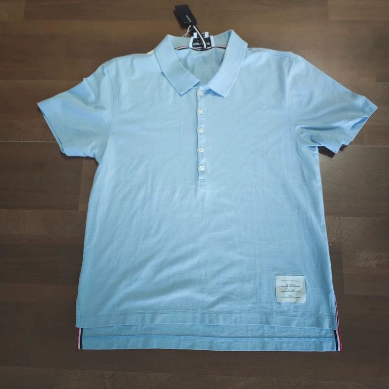 Thom Browne Thom Browne Light blue POLO shirt Size US S / EU 44-46 / 1 - 2 Thumbnail