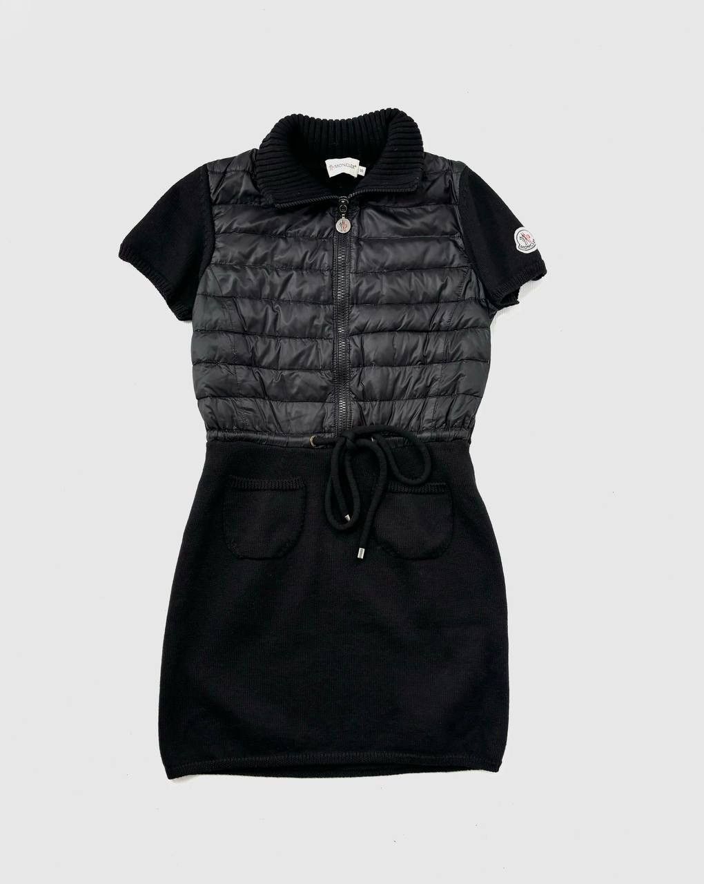 Image of Moncler Knit Puffer Dress in Black, Women's (Size Small)