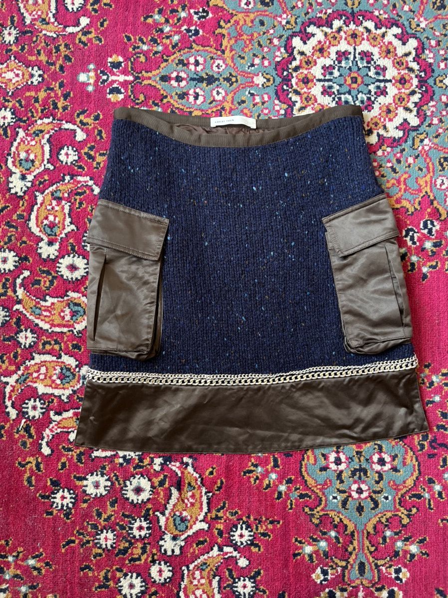 Sacai Sacai Luck , Knit skirt with lining and chain detail Size 26" / US 2 / IT 38 - 4 Thumbnail