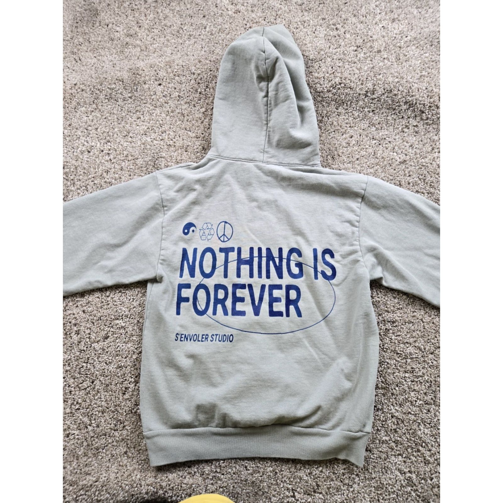Vintage S'envoler Studios Hoodie Mens Small Gray Pocket Sweatshirt Pullover Heavyweight Size US S / EU 44-46 / 1 - 7 Thumbnail