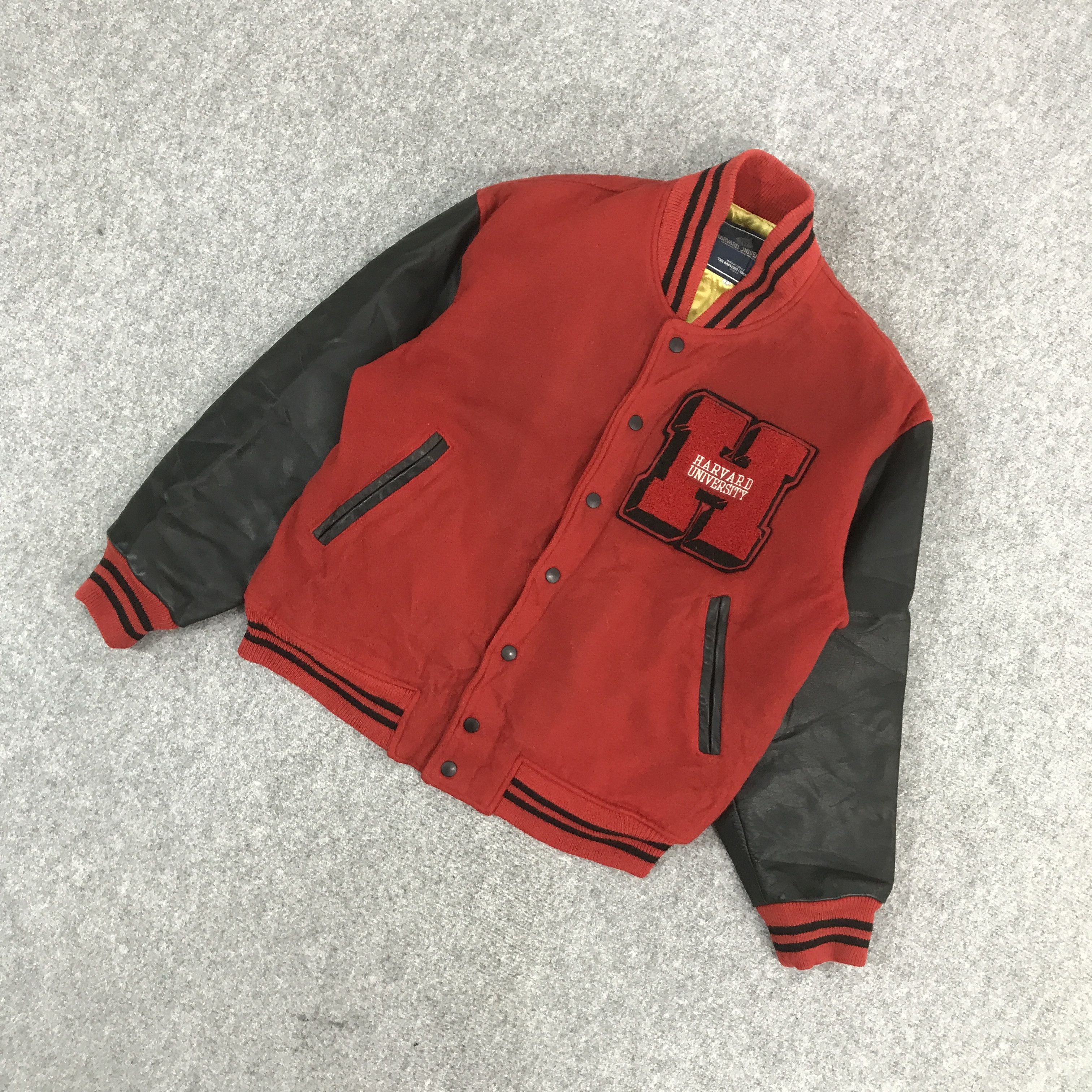 Vintage VTG HARVARD UNIVERSITYY VARSITY JACKET SLEEVE LEATHER Size US L / EU 52-54 / 3 - 5 Thumbnail